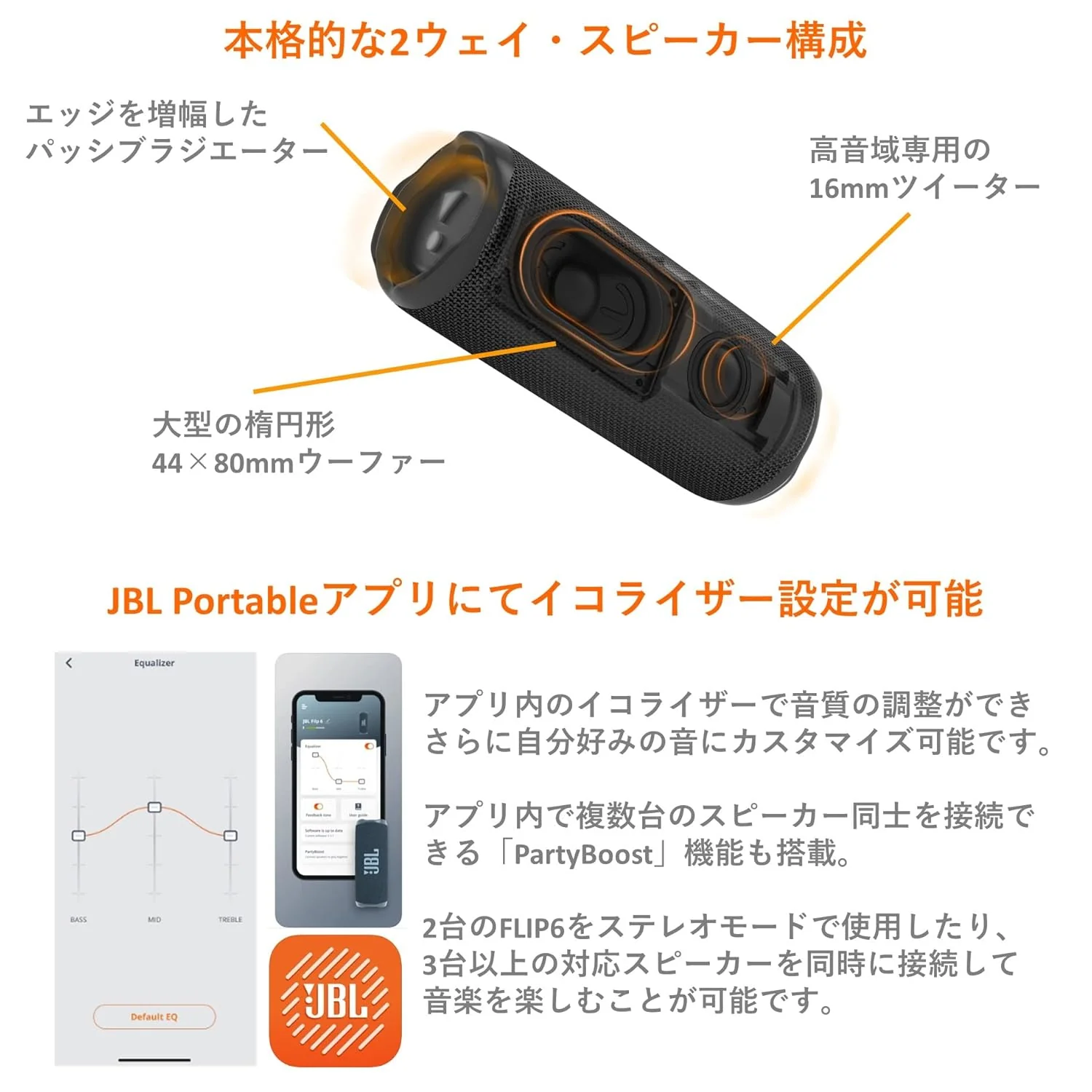 JBL FLIP6 Bluetooth Speaker, 2-Way Speaker Configuration, USB C Charging, IP67 Dustproof and Waterproof, Equipped with Passive Radiator, Portable Squad, JBLFLIP6SQUAD - Image 3