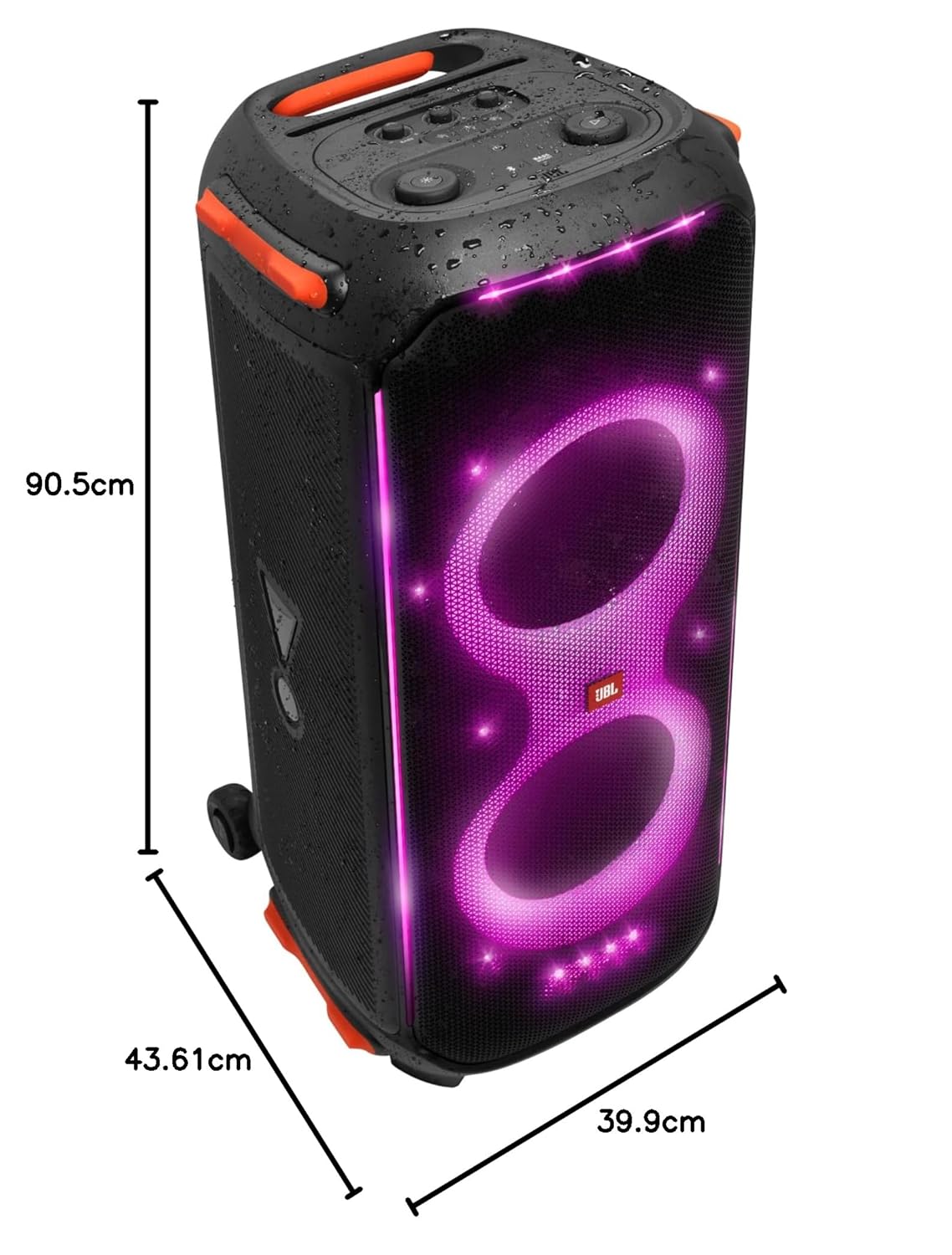JBL PartyBox 710 Bluetooth Party Speaker with Dynamic Music Synced Flashing Club Pattern Lightshow, Pro Sound, Splashproof, PartyBox App Personalisation,Guitar and Mic Input(800 Watt RMS, Black) - Image 11