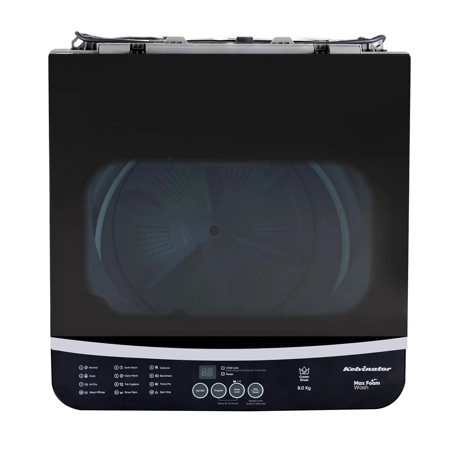 Kelvinator 6.5 kg Top Loading Fully Automatic Washing Machine with Error Monitoring and Memory Backup, (KWT-N65ETSSN,Max Foam Wash,Crown Drum) (Open Box / Without Box) - Image 5