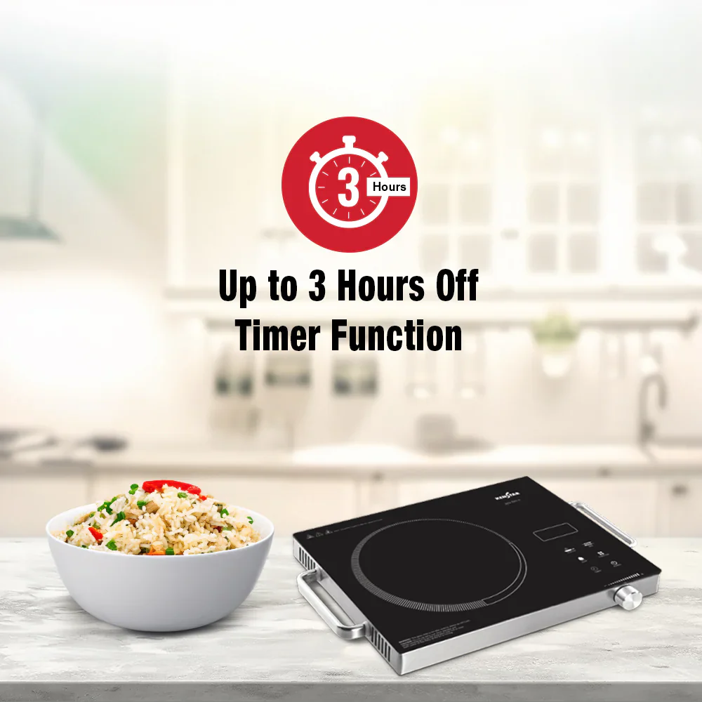 Kenstar 2000 W Induction Cooktop Touch Panel  (Black, Silver, INFRA STOV) - Image 3