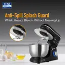 KENT Stand Mixer 1300W ideal To Whisk Mix&Knead 5L Bowl 6 SpeedSetting&PulseFunction Stainless Steel Continuous Dough Maker (Black, Silver) - Image 10