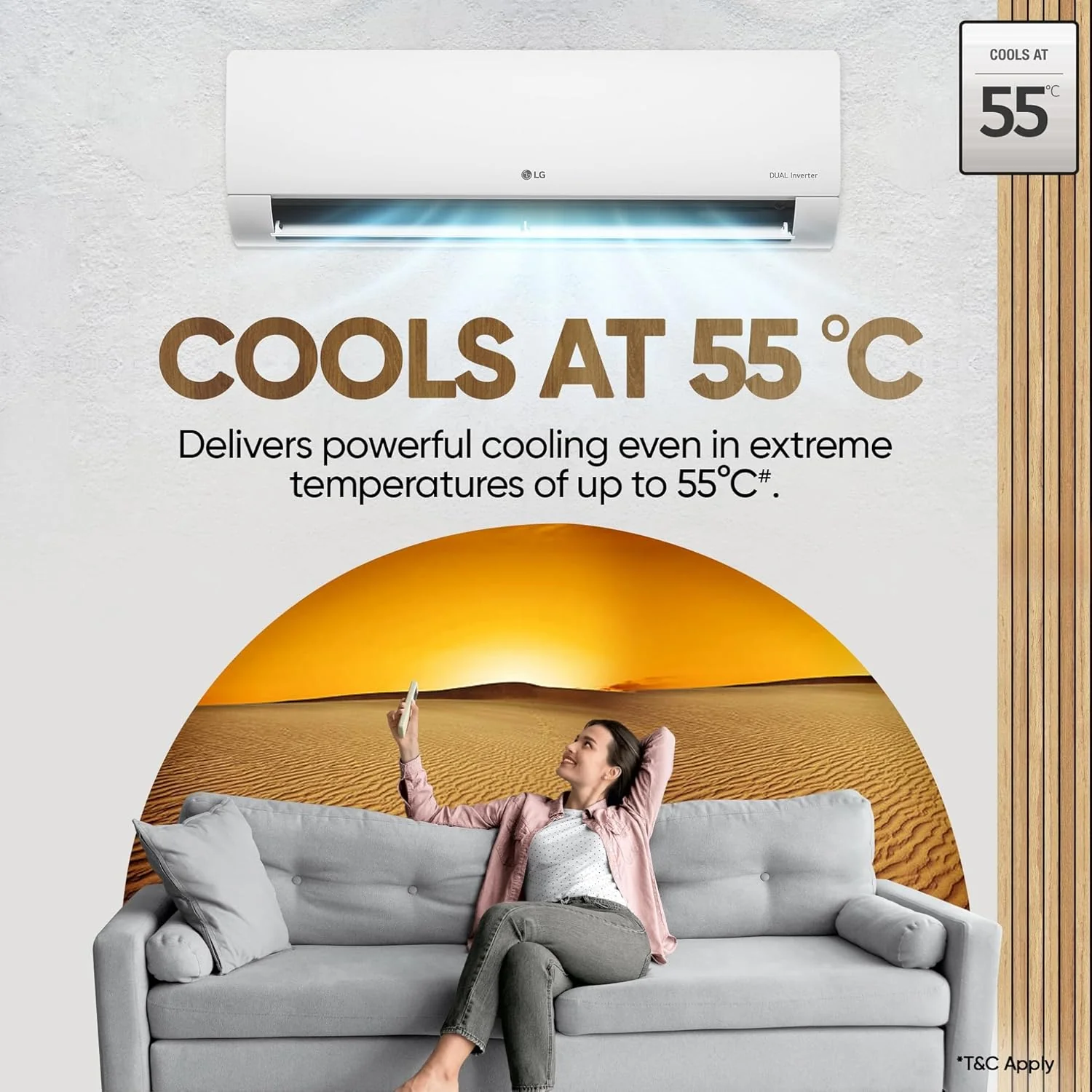 LG 1.5 Ton 3 Star Hot & Cold, DUAL Inverter Split AC (Copper, Convertible 5-in-1, VIRAAT Mode, 4 Way Swing, HD Filter with Anti-Virus Protection, US-H18VNXE, White) - Image 13