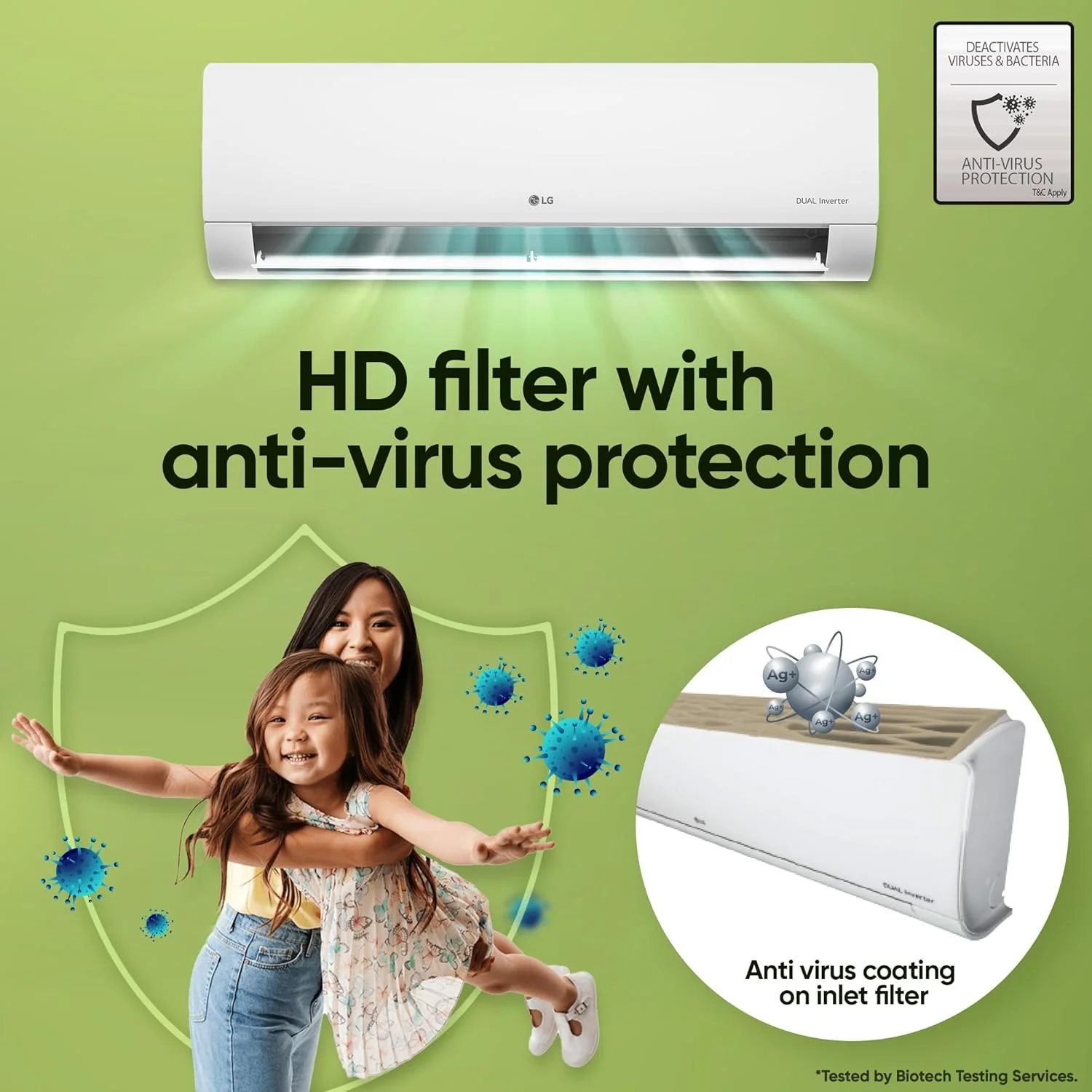 LG 1.5 Ton 5 Star AI DUAL Inverter Split AC (Copper, AI Convertible 6-in-1 Cooling, 4 Way Swing, HD Filter with Anti-Virus Protection, TS-Q19ENZE, White) - Image 3