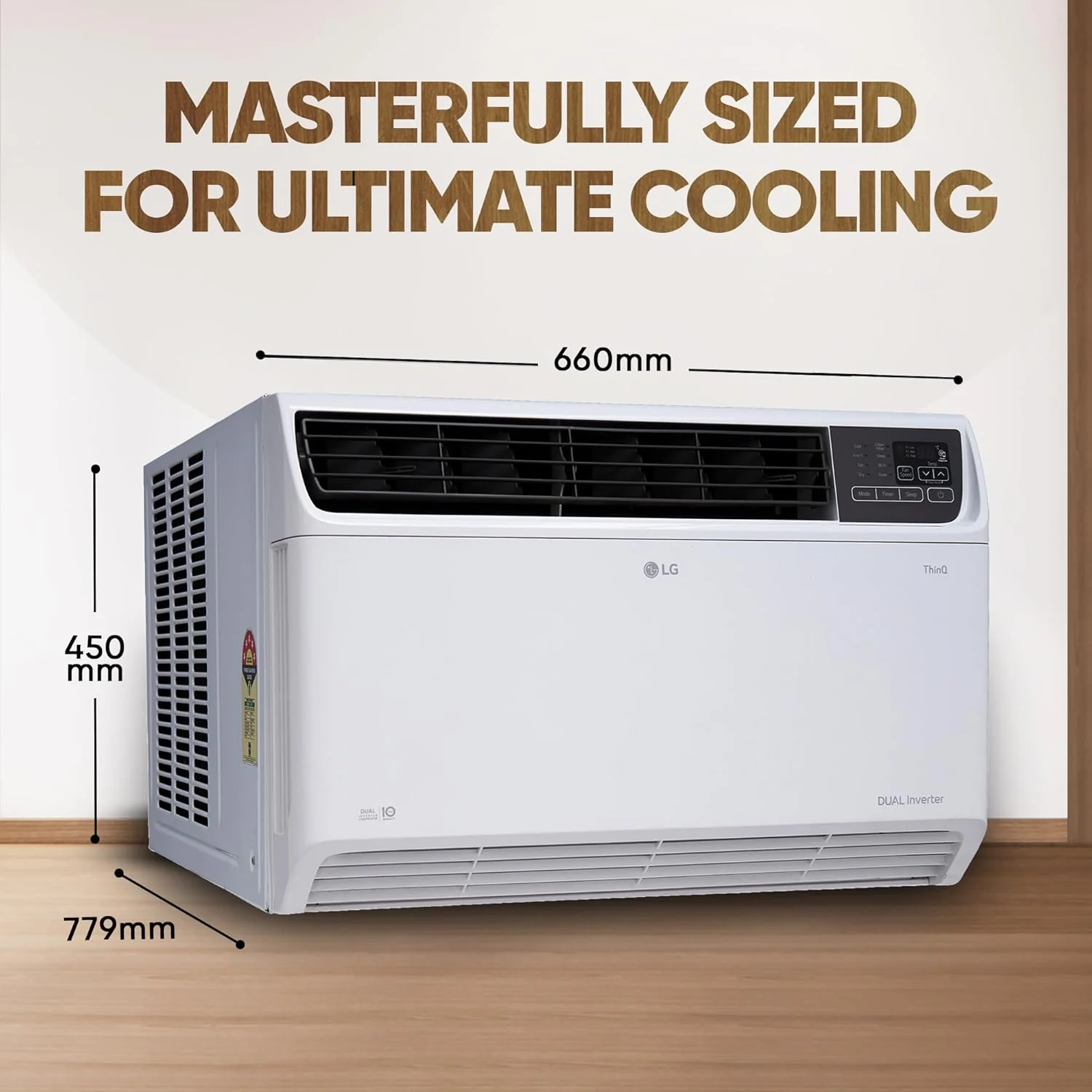 LG 1.5 Ton 5 Star Wi-Fi DUAL Inverter Window AC (Copper, Convertible 4-in-1 cooling, 4 Way Air Swing, HD Filter, UW-Q18WWZA, White) - Image 10
