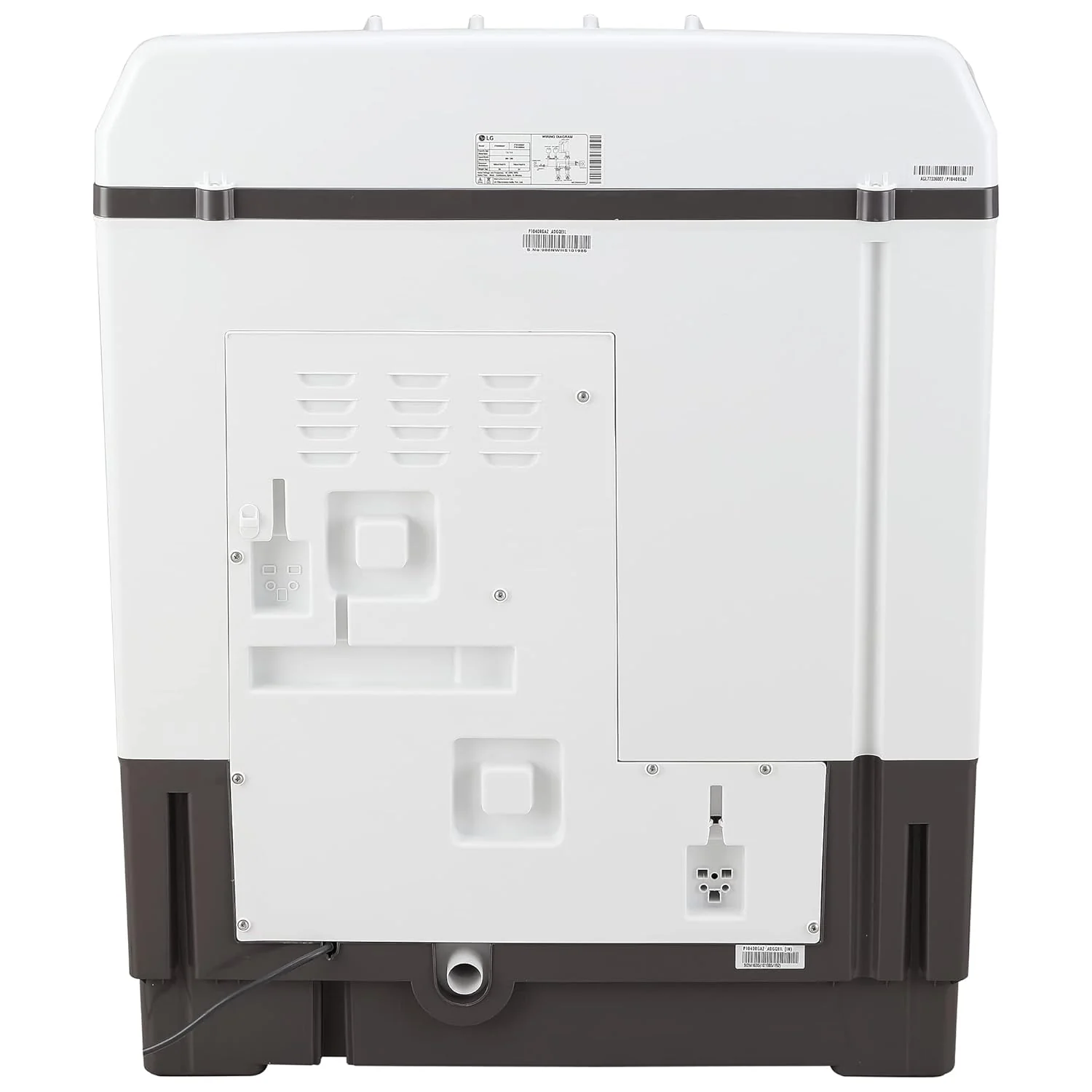 LG 10 kg 5 Star Semi-Automatic Top Load Washing Machine Appliance (P1040RGAZ, Dark Gray, Roller Jet Pulsator) - Image 14