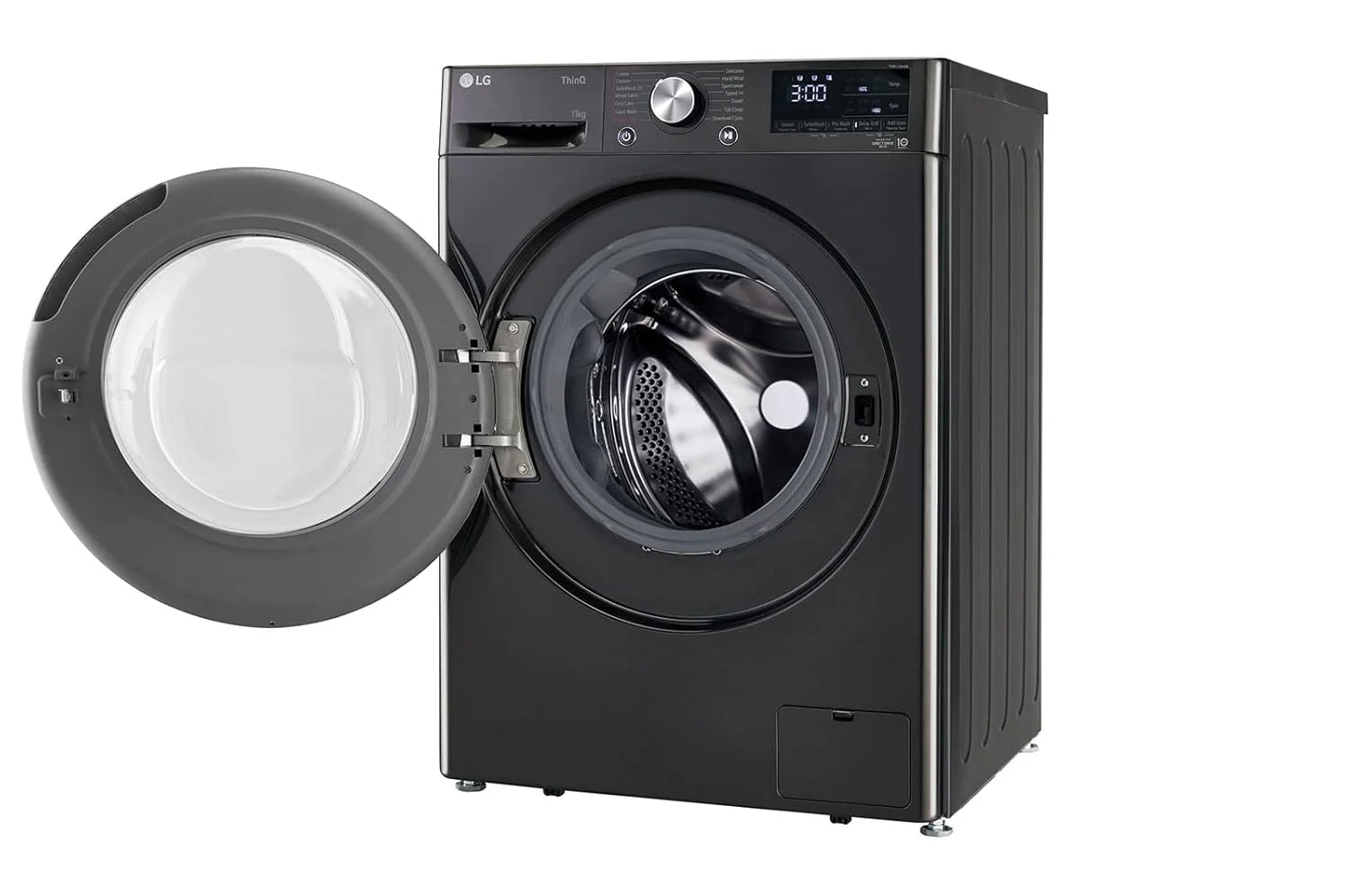 LG 11 Kg 5 Star Inverter Wi-Fi Fully-Automatic Front Load Washing Machine with In-Built Heater (FHP1411Z9B, Black VCM, AI DD Technology, 1400 RPM &amp; Steam+) - Image 2