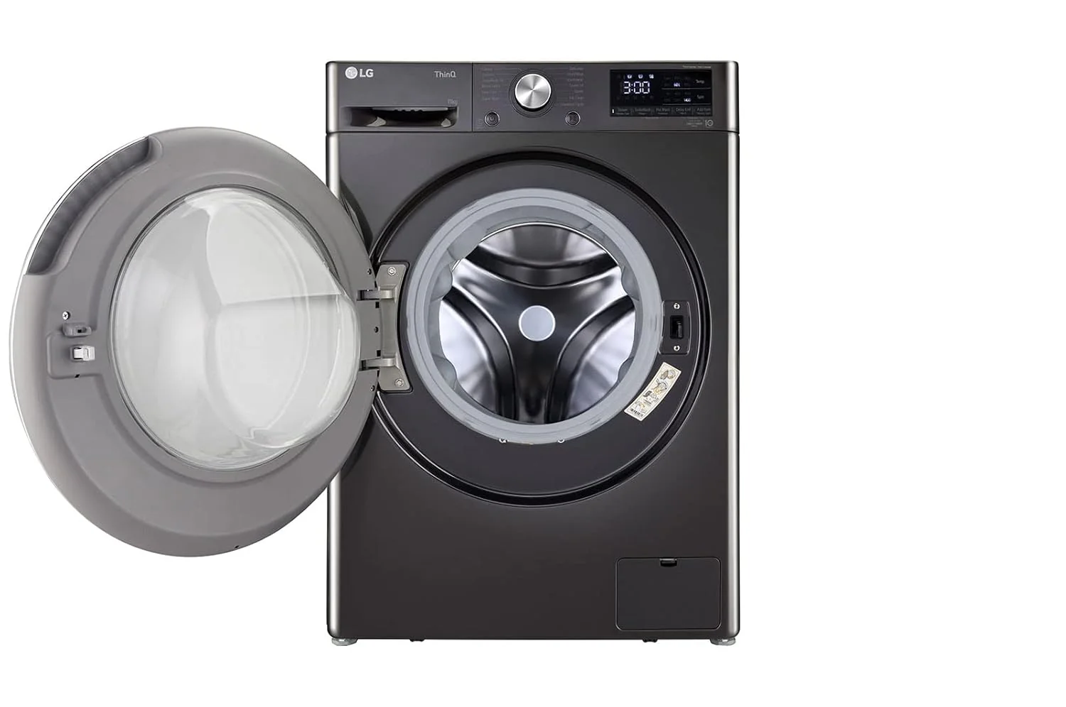 LG 11 Kg 5 Star Inverter Wi-Fi Fully-Automatic Front Load Washing Machine with In-Built Heater (FHP1411Z9B, Black VCM, AI DD Technology, 1400 RPM &amp; Steam+) - Image 9