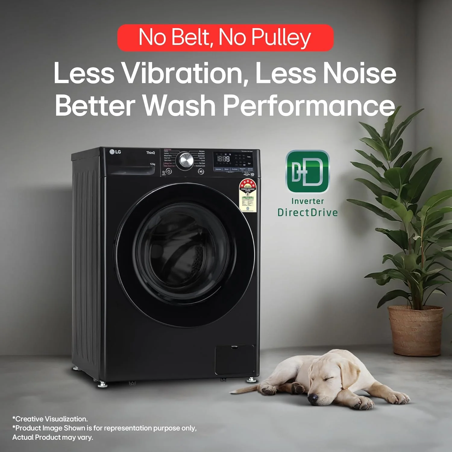 LG 12 Kg, 5 Star, AI Direct Drive Technology, Wi-Fi, Steam Fully Automatic Front-Loading Washing Machine (FHP1412Z5O, Intelligent & Convenient Fabric Care, Allergy Care, Remote Control, Onyx Black) - Image 8
