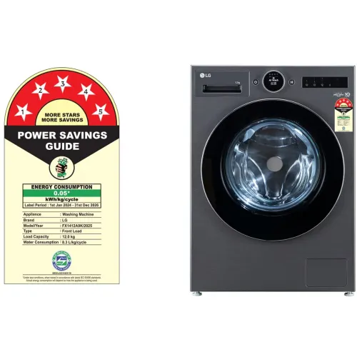 LG 12 Kg 5 Star Fully Automatic Top Load Washing Machine | AI Direct Drive 2.0 | Digital Dial | ez-Dispense | TurboWash 360 Degree | Steam Plus (FX1412A9K, Essence Black) - Image 2
