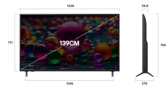 LG 139 cm (55) 4K UHD AI UA8250 Smart TV with α7 AI Processor Gen8, Filmmaker Mode with Dolby Atmos, 2025 - Image 3
