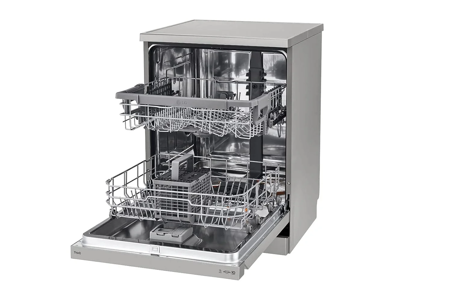 LG 14 Place Setting Freestanding Dishwasher (TrueSteam, DFB532FP, Silver) - Image 2