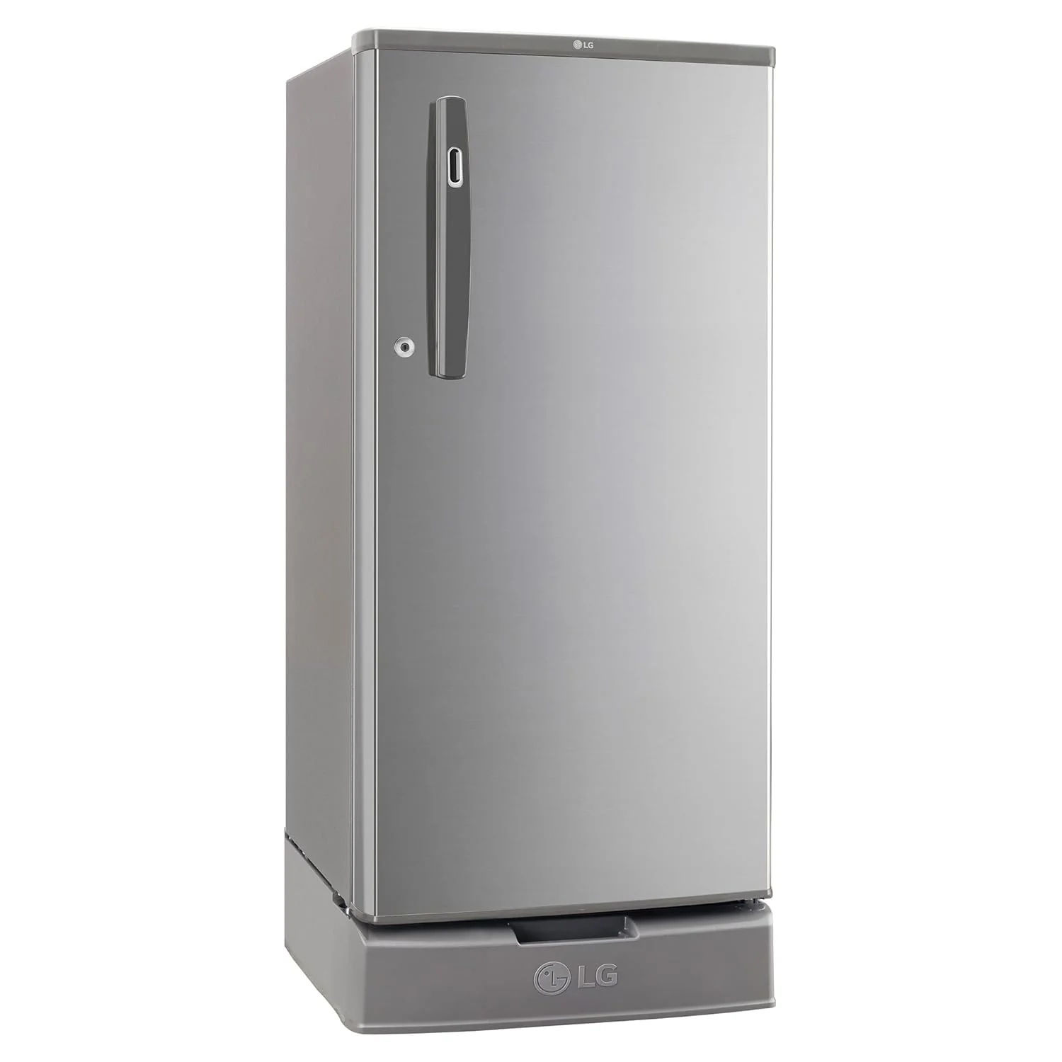 LG 185 L 3 Star Direct-Cool Single Door Refrigerator Appliance (GL-D199OPZD, Shiny Steel, Base stand with drawer) - Image 2