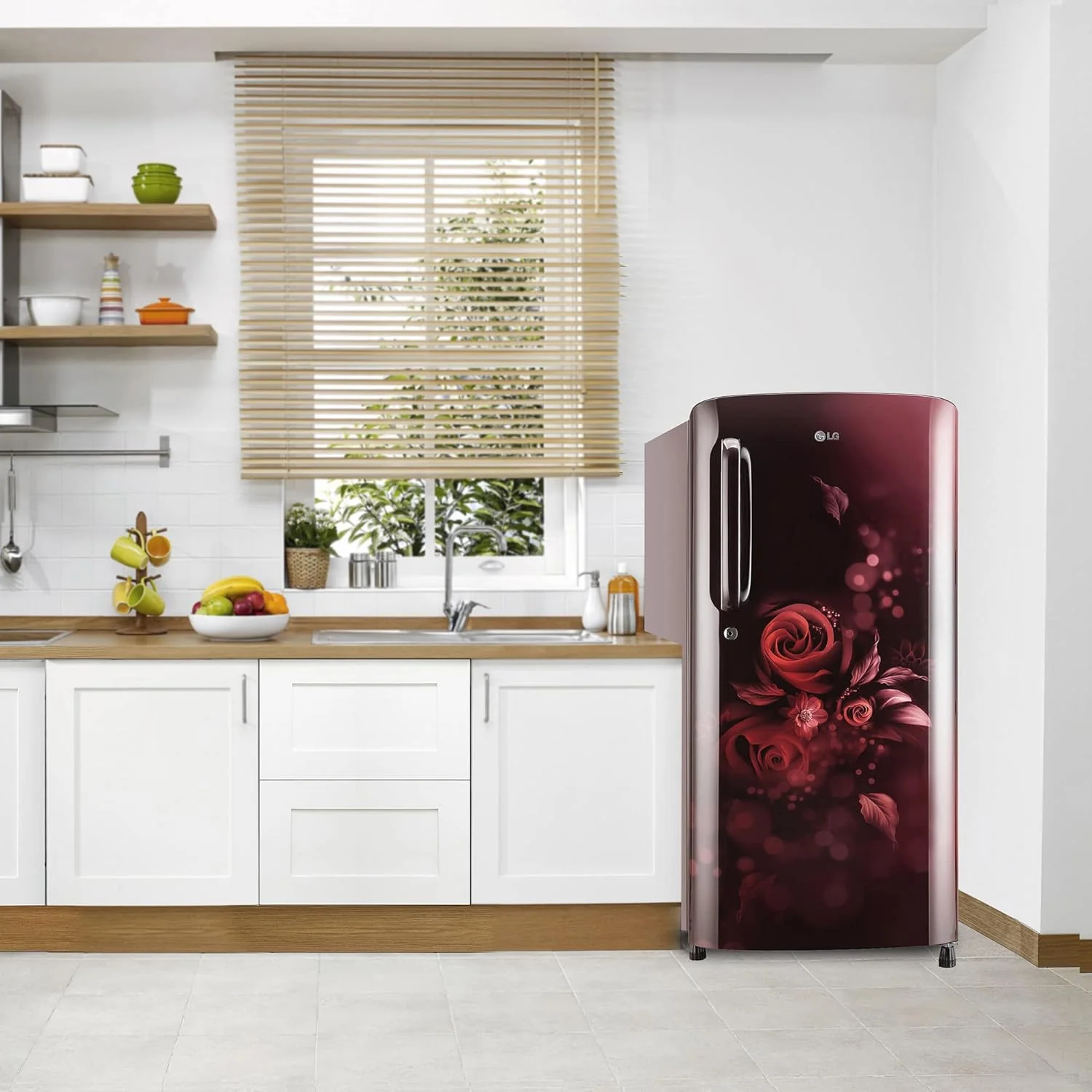 LG 190 L 5 Star Smart Inverter Direct-Cool Single Door Refrigerator Appliance (GL-B201ASEZ, Scarlet Euphoria, With Smart Connect & Fast Ice Making, 2022 Model) - Image 15