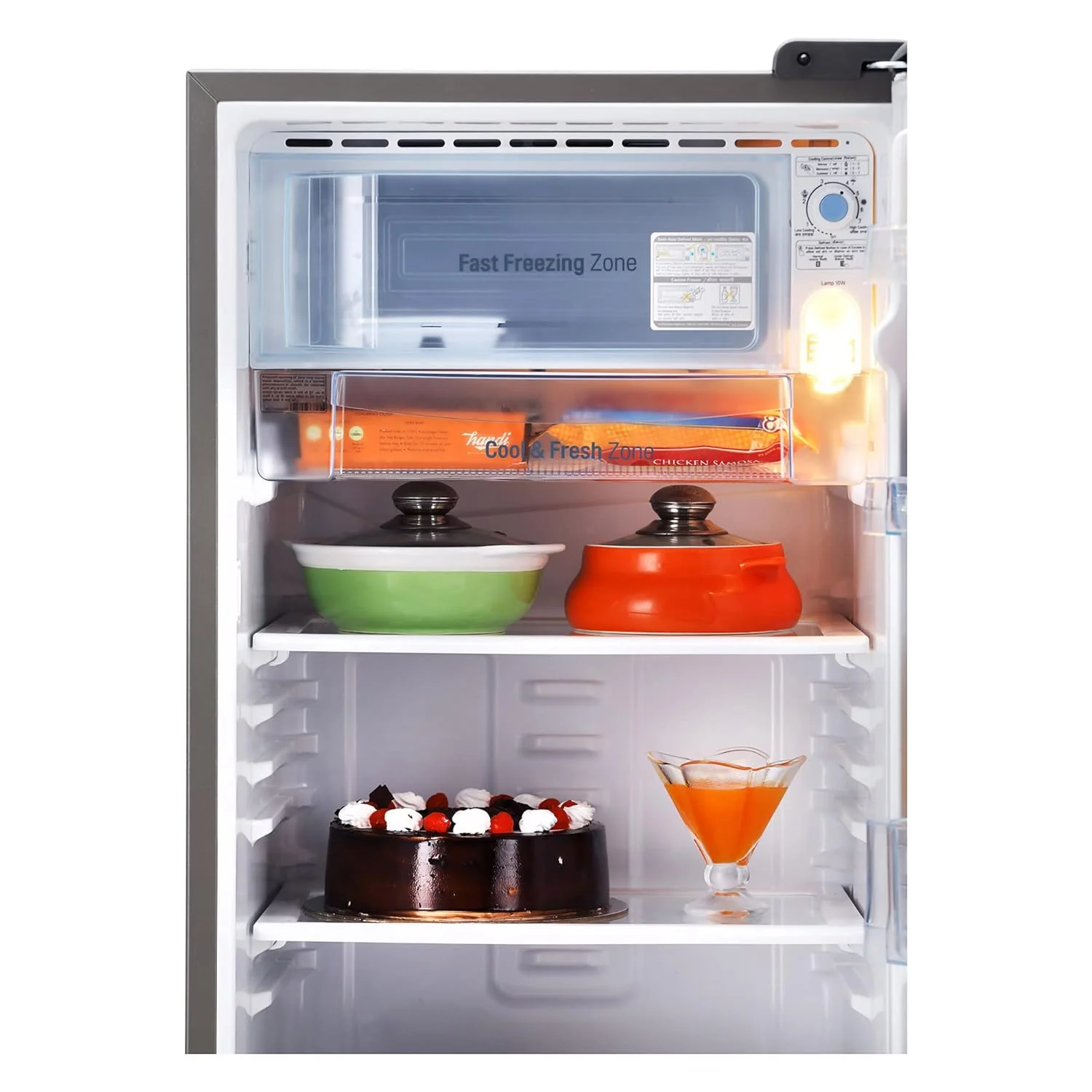 LG 190L 3 Star Direct-Cool Single Door Refrigerator (GL-D201APZD, Shiny Steel, Base stand with Drawer) - Image 5