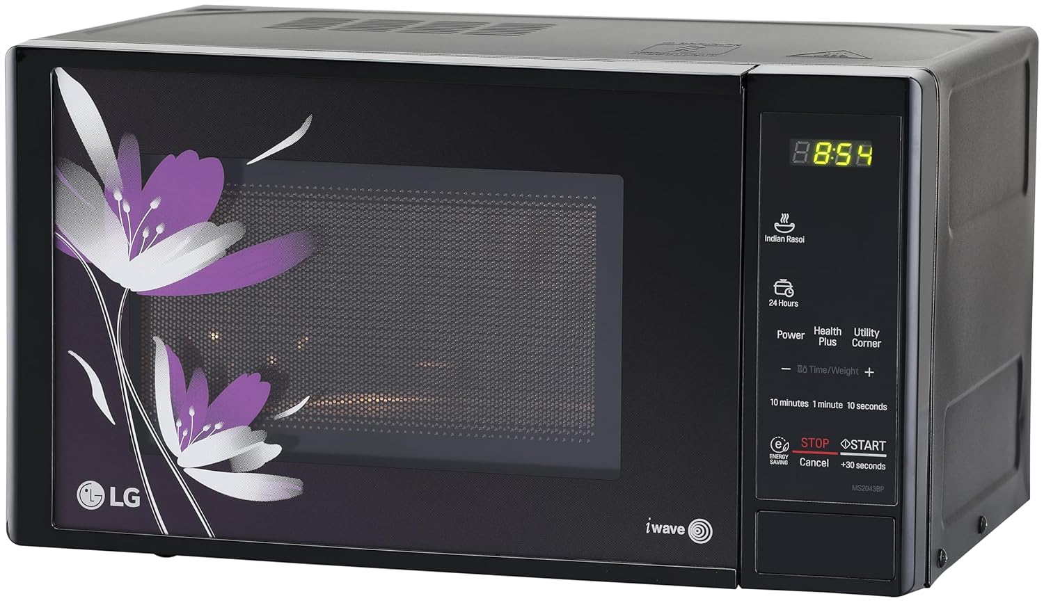 LG 20 L Solo Microwave Oven (MS2043BP, Black, Health plus Menu, I-Wave Technology, Indian Cuisine, Even Reheat &amp; Defrost, Auto Cook Menu, Anti-Bacterial Cavity &amp; Steam Clean) - Image 5