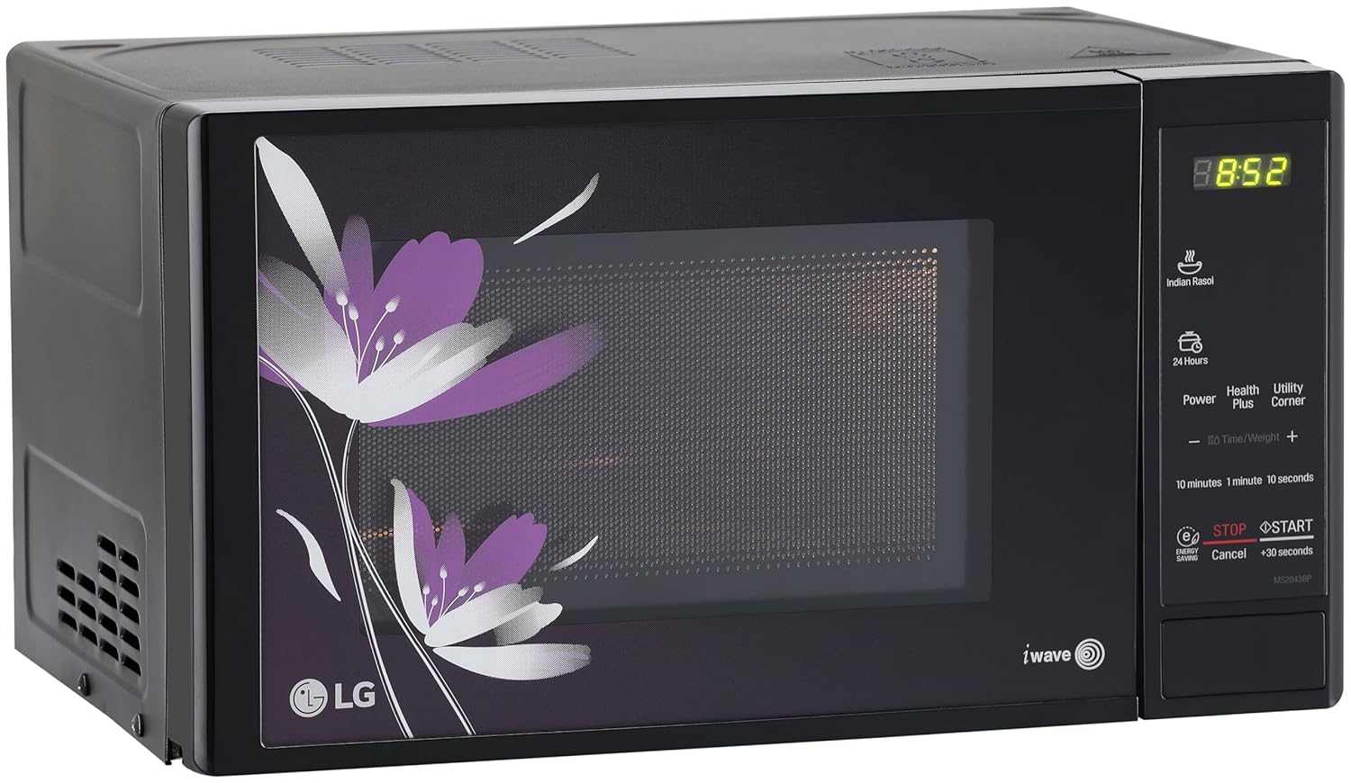 LG 20 L Solo Microwave Oven (MS2043BP, Black, Health plus Menu, I-Wave Technology, Indian Cuisine, Even Reheat &amp; Defrost, Auto Cook Menu, Anti-Bacterial Cavity &amp; Steam Clean) - Image 6