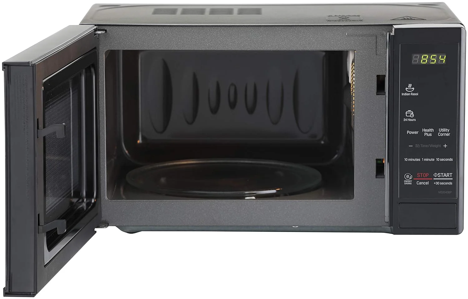 LG 20 L Solo Microwave Oven (MS2043BP, Black, Health plus Menu, I-Wave Technology, Indian Cuisine, Even Reheat &amp; Defrost, Auto Cook Menu, Anti-Bacterial Cavity &amp; Steam Clean) - Image 7