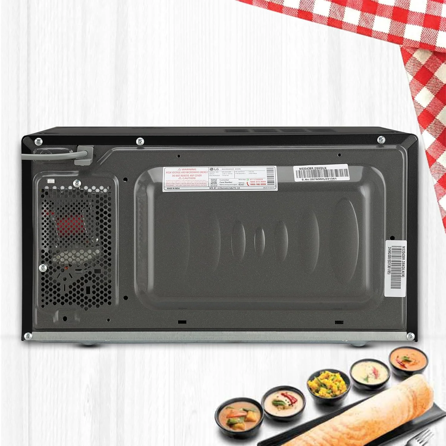 LG 20 L Solo Microwave Oven (MS2043BR, Black, With i-wave Technology &amp; Anti-Bacterial Cavity) - Image 12