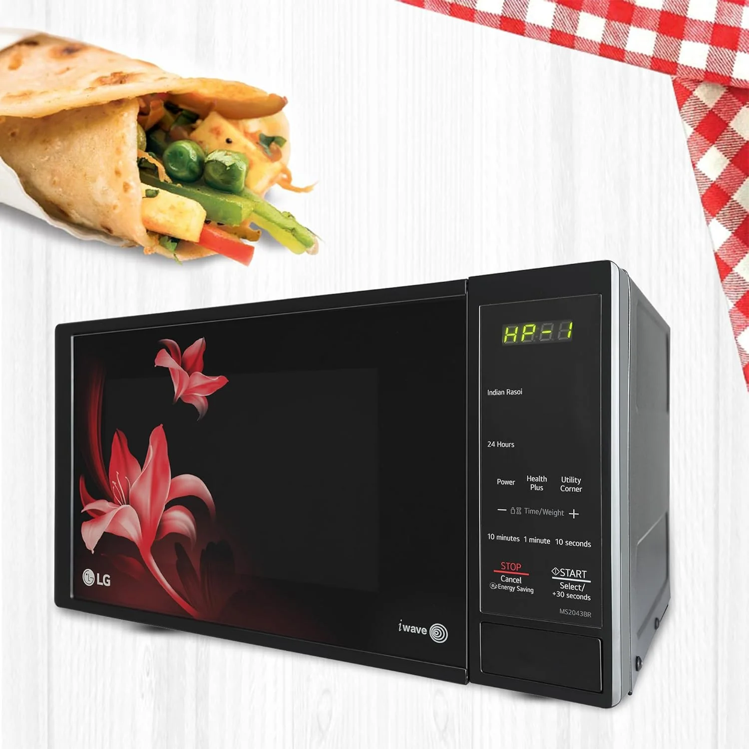 LG 20 L Solo Microwave Oven (MS2043BR, Black, With i-wave Technology &amp; Anti-Bacterial Cavity) - Image 13