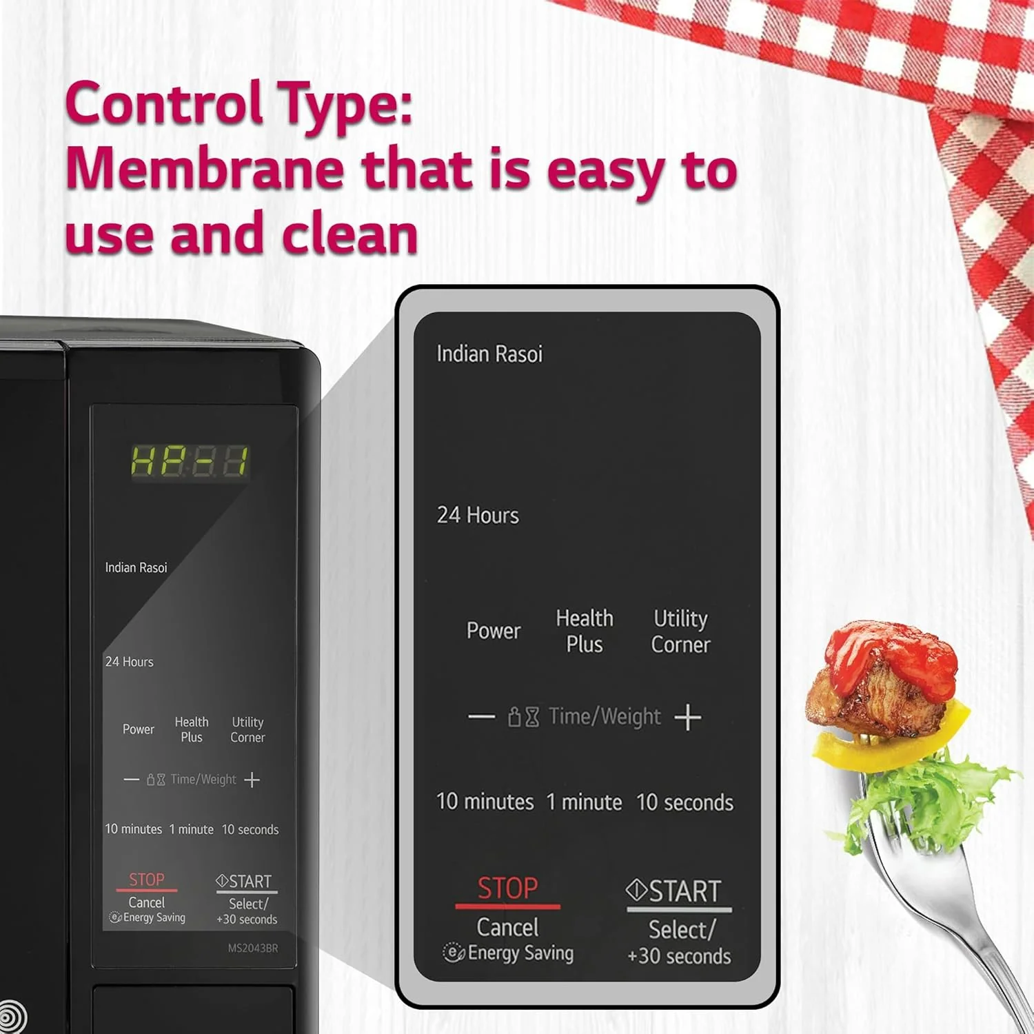 LG 20 L Solo Microwave Oven (MS2043BR, Black, With i-wave Technology &amp; Anti-Bacterial Cavity) - Image 17