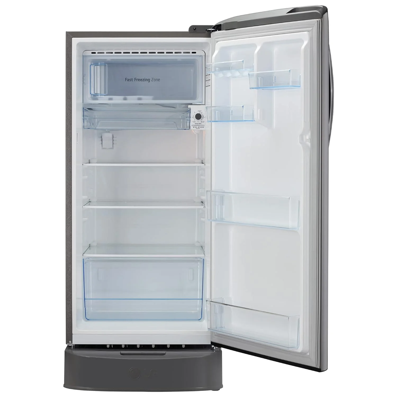 LG 201 L 5 Star Inverter Direct-Cool Single Door Refrigerator Appliance (GL-D211HPZZ, Shiny Steel, Base stand with drawer &amp; Smart connect, Gross Volume- 204 L) - Image 13