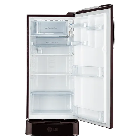 LG 201 Series 185 Litres 5 Star Direct Cool Single Door Refrigerator with Auto Smart Connect (GL-D201ASBU, Scarlet Bloom) - Image 3