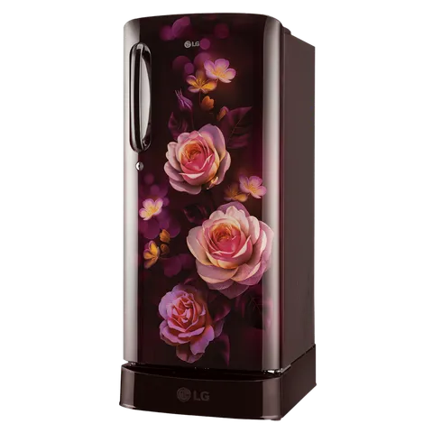 LG 201 Series 185 Litres 5 Star Direct Cool Single Door Refrigerator with Auto Smart Connect (GL-D201ASBU, Scarlet Bloom) - Image 5