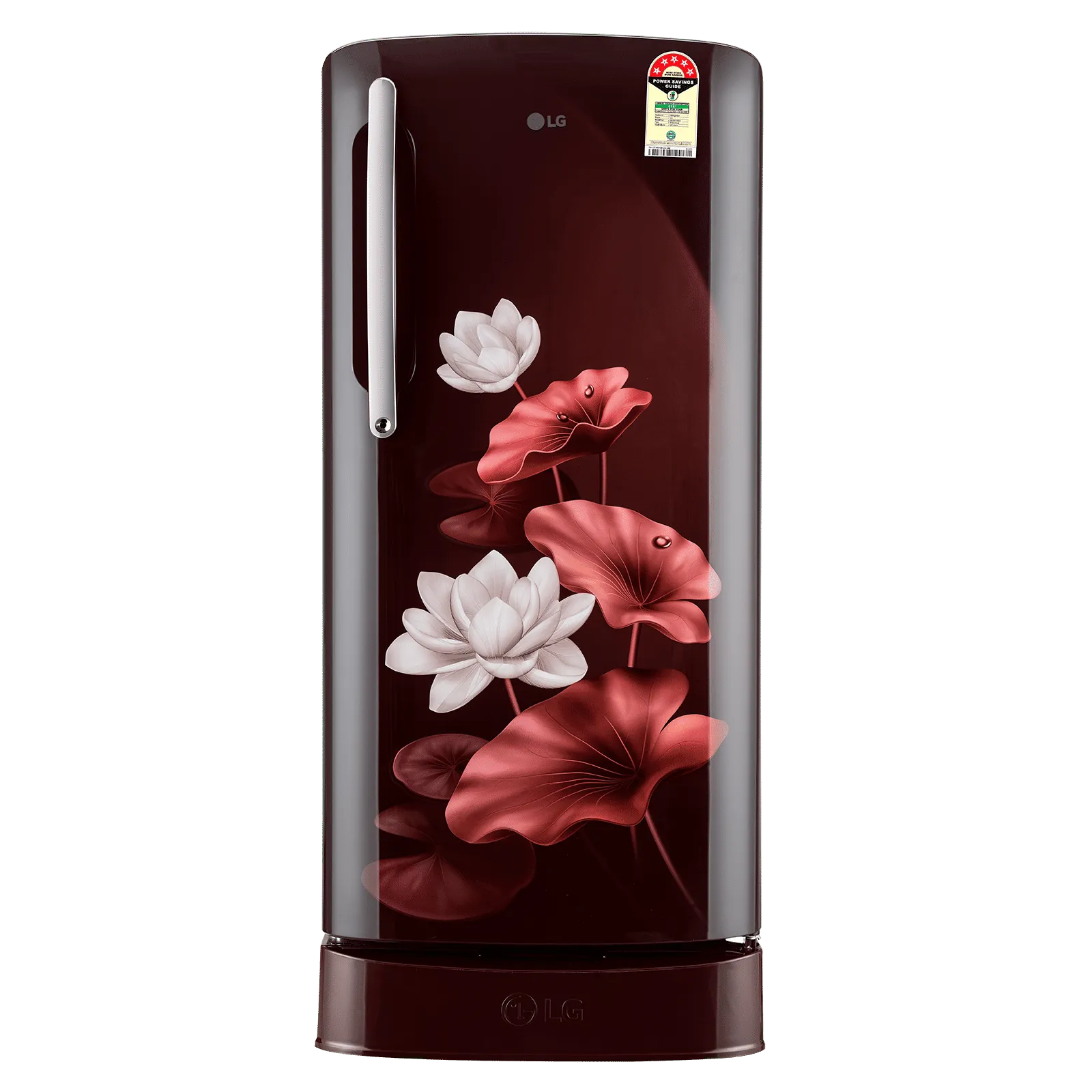 LG 201L Single Door Refrigerator, Base Stand Drawer, Smart Inverter Compressor, Scarlet Lotus, 5 Star,(GLD2156ZHSL)