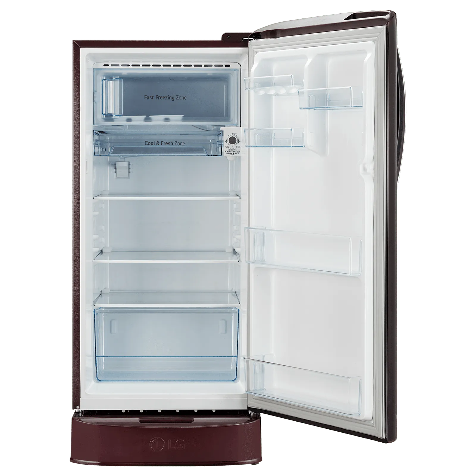 LG 201L Single Door Refrigerator, Base Stand Drawer, Smart Inverter Compressor, Scarlet Lotus, 5 Star,(GLD2156ZHSL) - Image 5