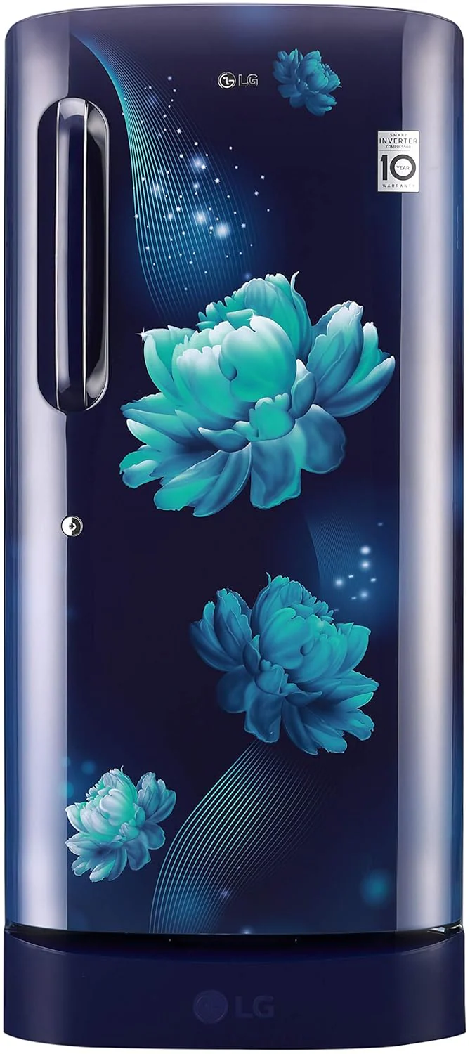 LG 205 L 4 Star Inverter Direct-Cool Single Door Refrigerator Appliance (GL-D221ABCY, Blue Charm, Base Stand with Drawer, Gross Volume-215 Ltr.) - Image 4