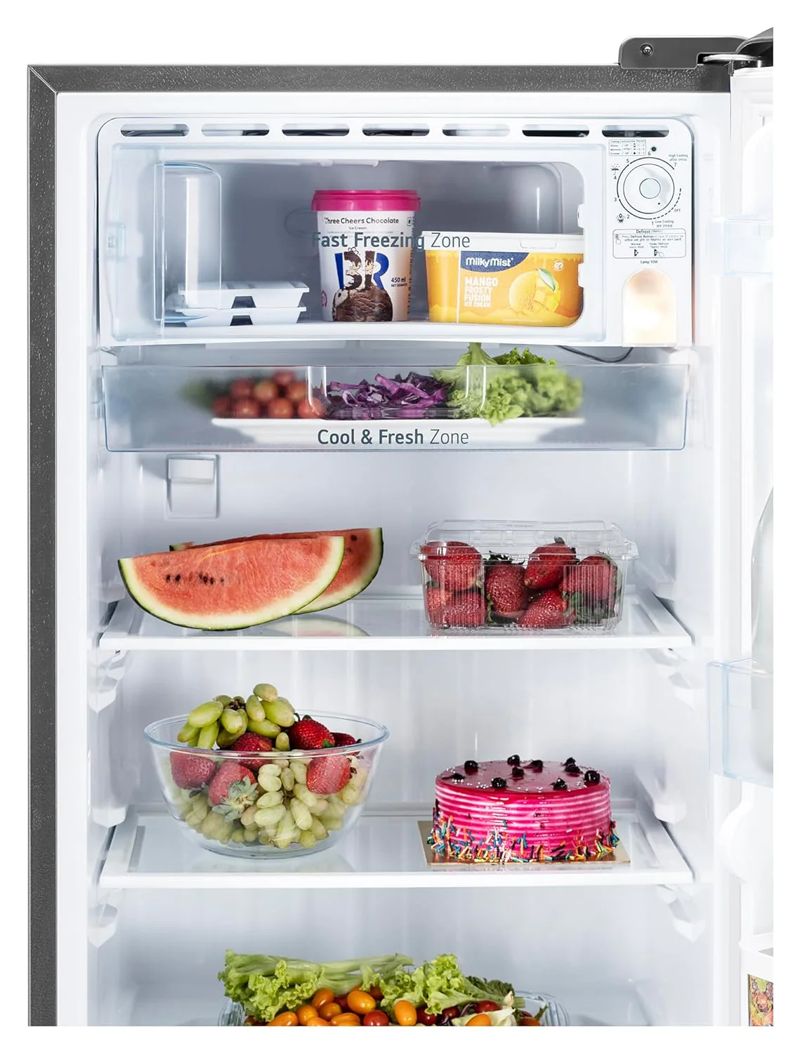 LG 210 L, 5 Star, Smart Inverter Compressor, Direct Cool Single Door Refrigerator (GL-D231APZU, Shiny Steel, Base stand with drawer &amp; Moist 'N' Fresh) - Image 6