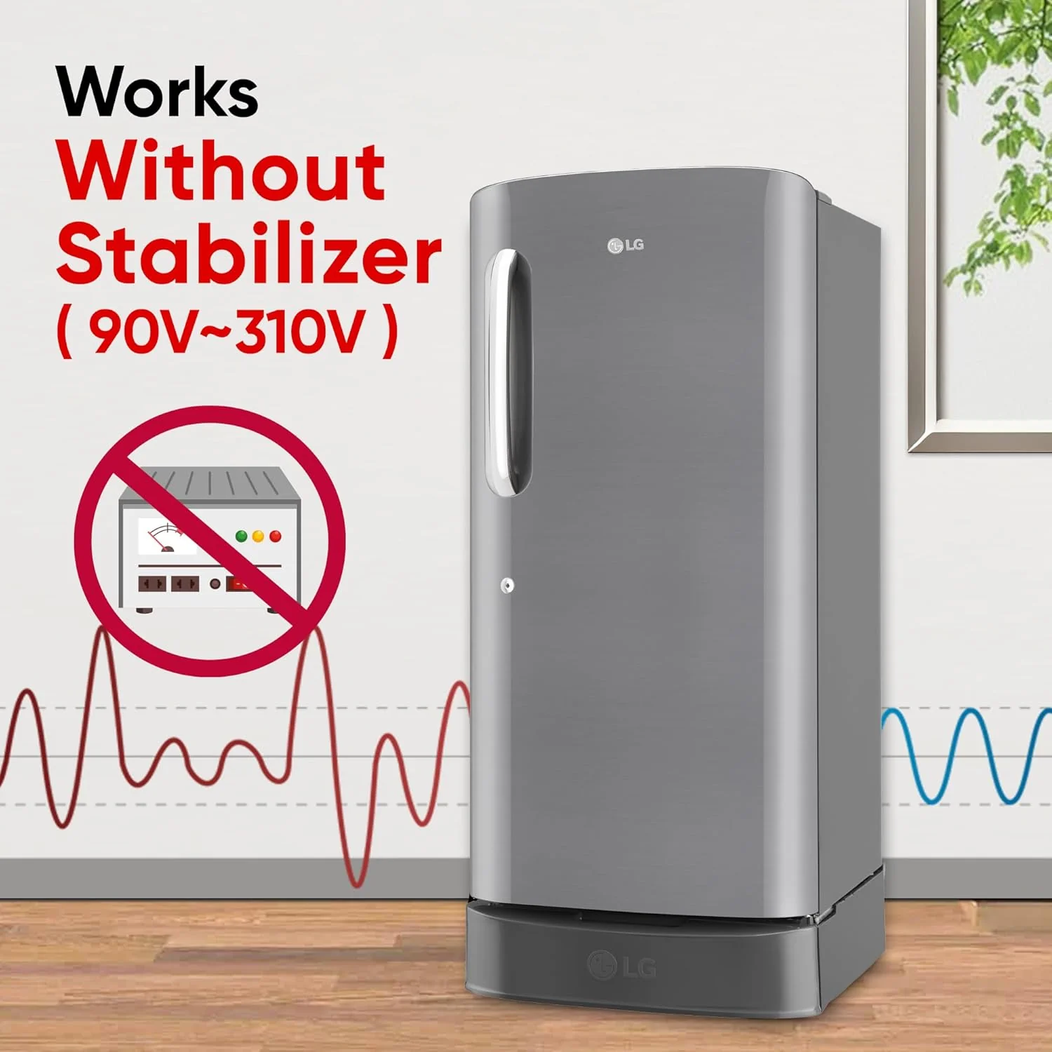 LG 210 L, 5 Star, Smart Inverter Compressor, Direct Cool Single Door Refrigerator (GL-D231APZU, Shiny Steel, Base stand with drawer &amp; Moist 'N' Fresh) - Image 7