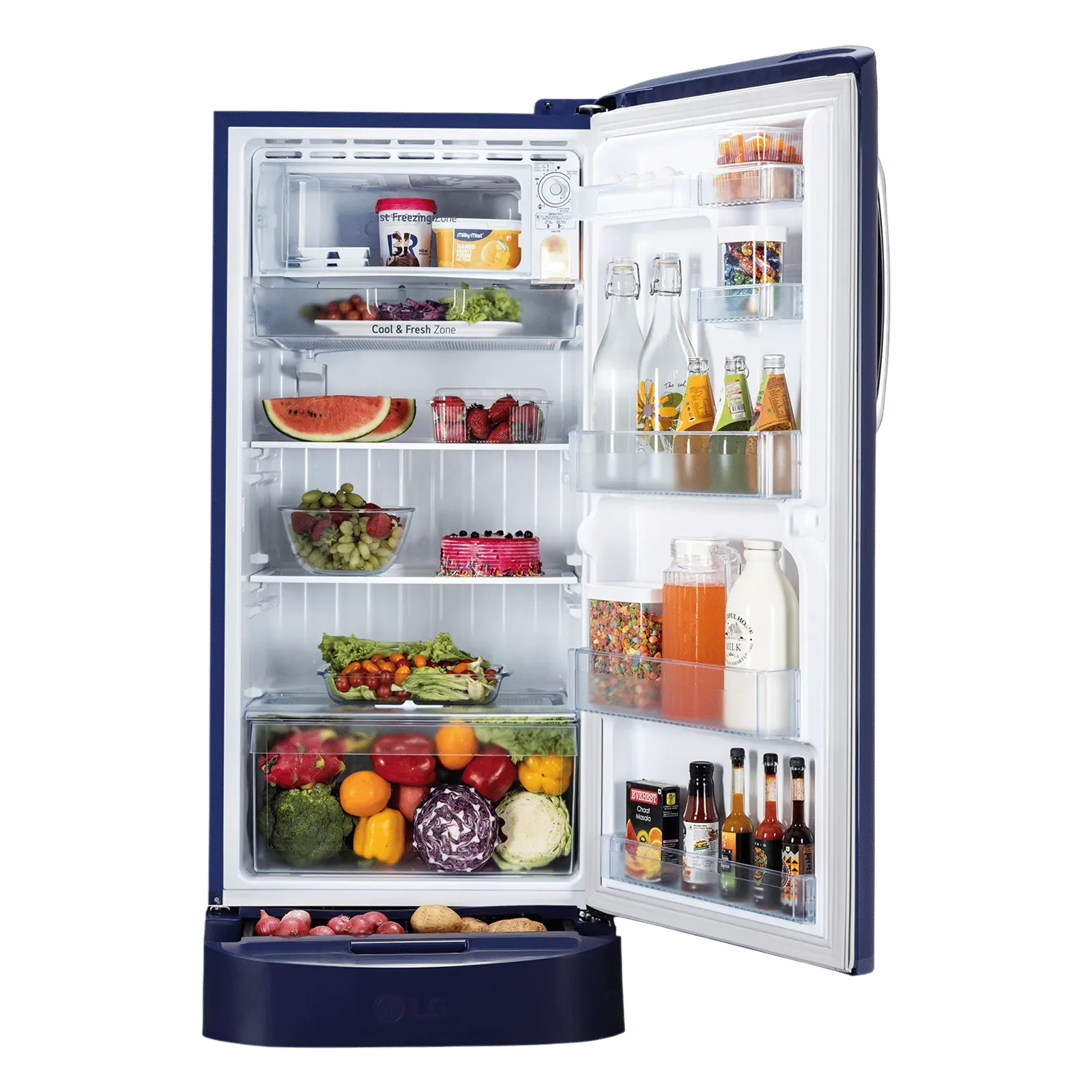 LG 210 L Direct Cool Single Door 3 Star Refrigerator, GL-D231ABMD ( Bloom Marvel ) - Image 4