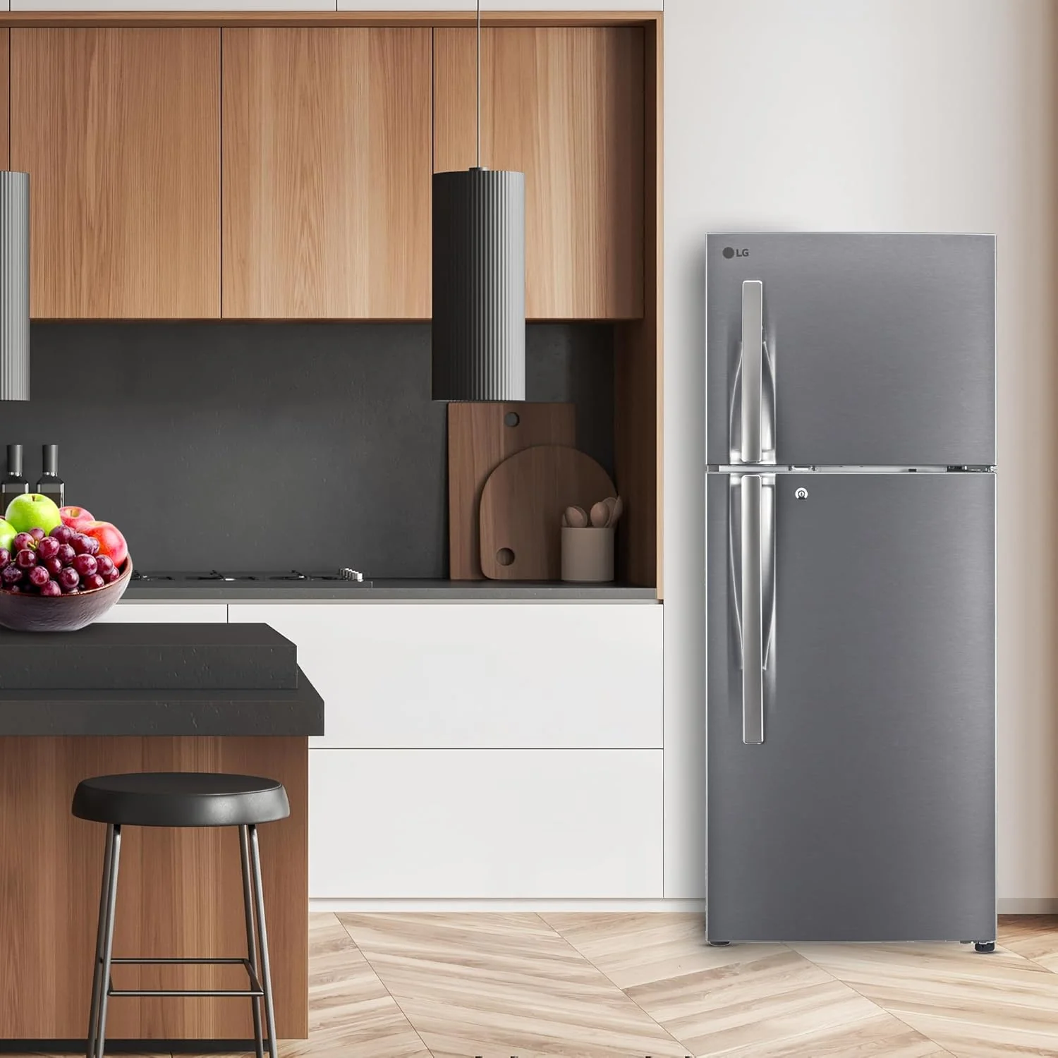 LG 240 L 3 Star Frost-Free Smart Inverter Double Door Refrigerator (GL-S292SDSX, Dazzle Steel, Convertible &amp; Multi Air Flow Cooling) - Image 17
