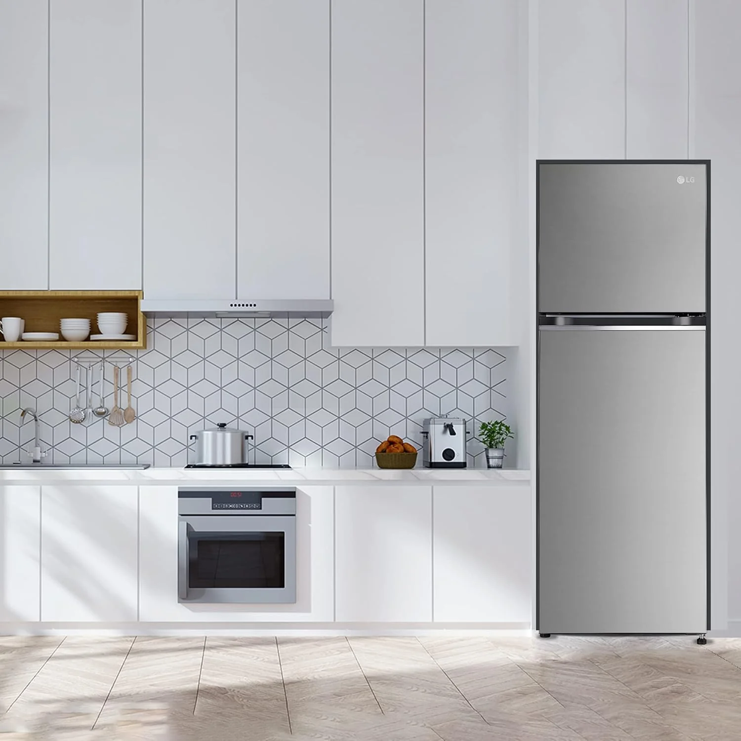 LG 246 L 3 Frost-Free Smart Inverter Compressor Double Door Refrigerator ( GL-S262SPZX, Shiny Steel, Convertible &amp; Multi Air Flow Cooling) - Image 15