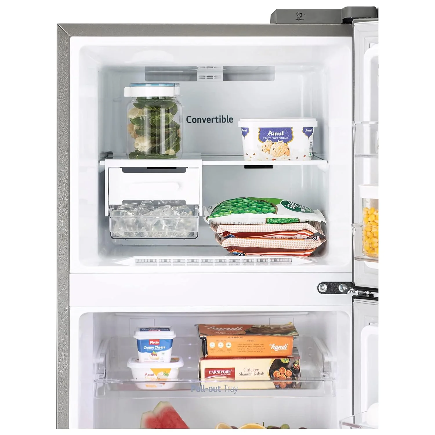LG 246 L 3 Frost-Free Smart Inverter Compressor Double Door Refrigerator ( GL-S262SPZX, Shiny Steel, Convertible &amp; Multi Air Flow Cooling) - Image 8