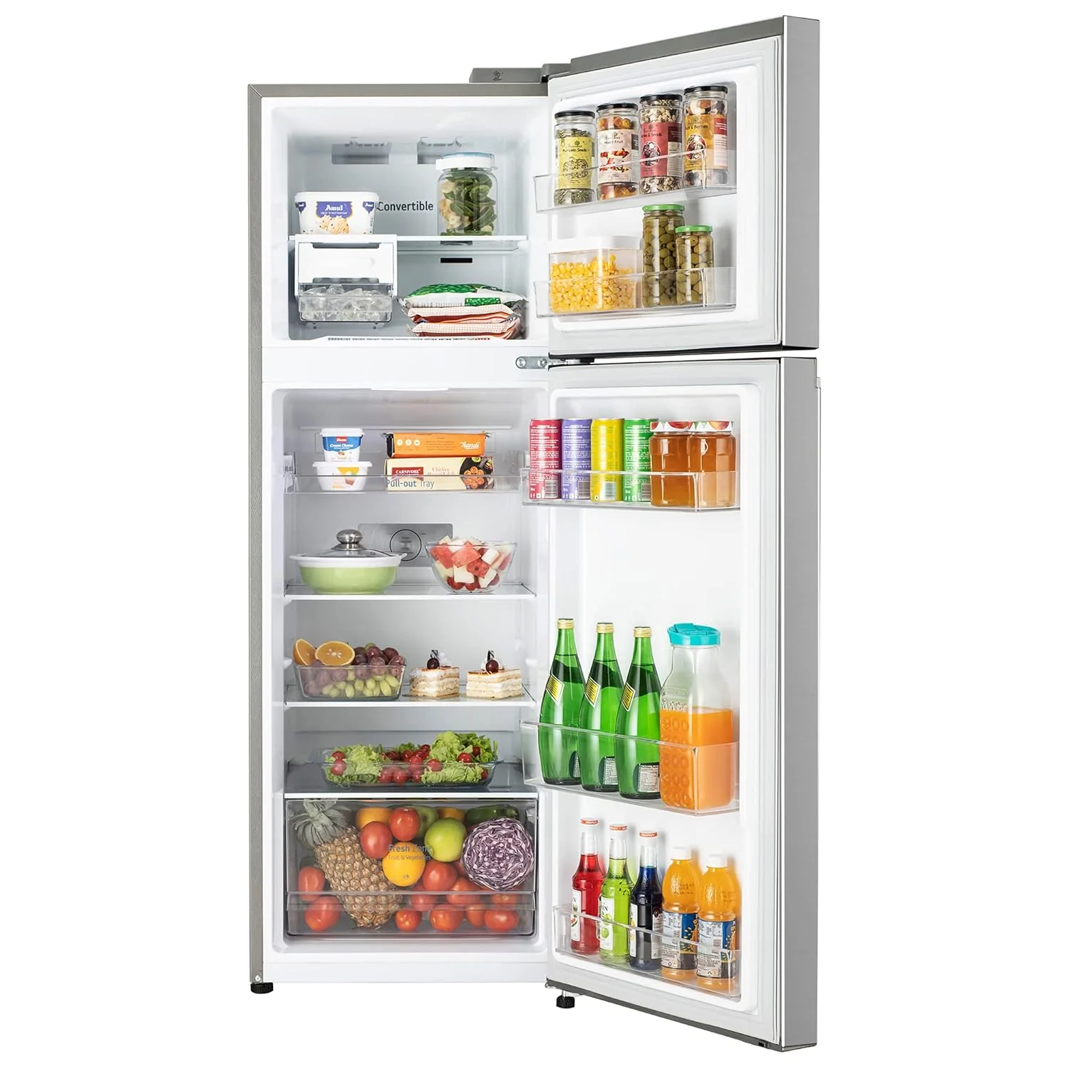 LG 246 L 3 Frost-Free Smart Inverter Compressor Double Door Refrigerator ( GL-S262SPZX, Shiny Steel, Convertible &amp; Multi Air Flow Cooling) - Image 9