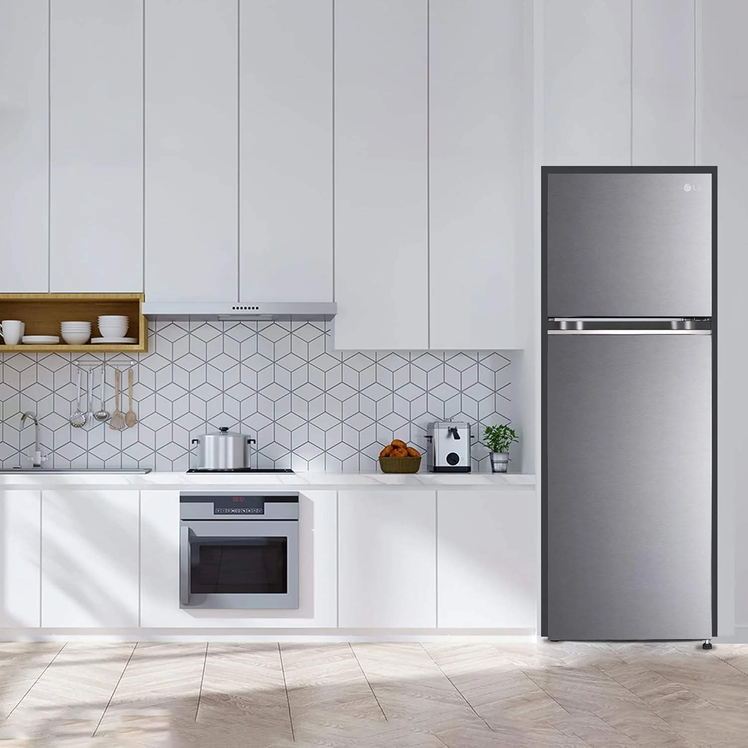 LG 246 L 3 Star Smart Inverter Frost-Free Double Door Refrigerator Appliance (GL-S262SDSX, Dazzle Steel, Convertible) - Image 15