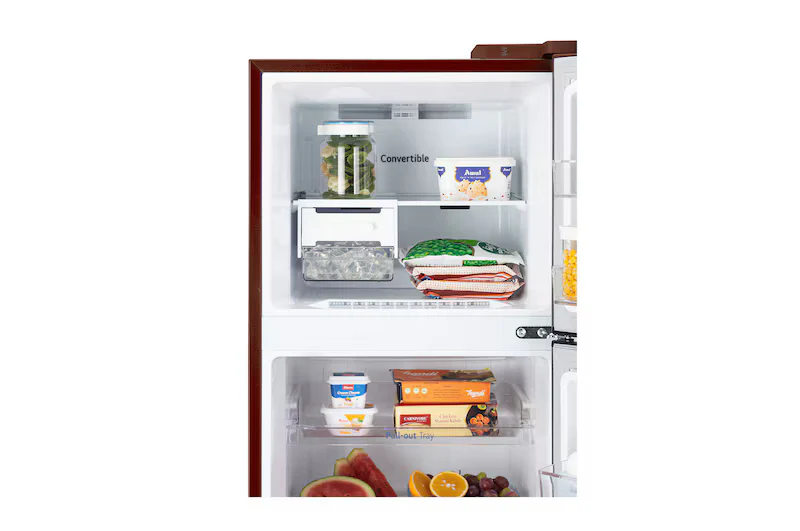 LG 246L Double Door Refrigerator with Smart Inverter Compressor, Convertible, Multi-Air Flow, Scarlet Aurora, 3 Star GL-S262SSAX - Image 3