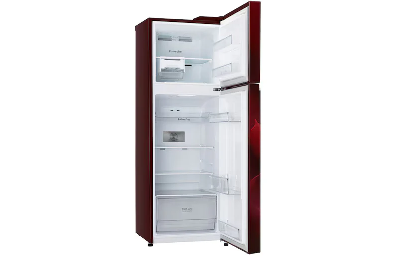 LG 246L Double Door Refrigerator with Smart Inverter Compressor, Convertible, Multi-Air Flow, Scarlet Aurora, 3 Star GL-S262SSAX - Image 4