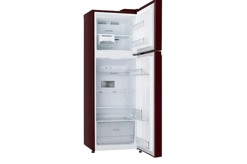 LG 246L Double Door Refrigerator with Smart Inverter Compressor, Convertible, Multi-Air Flow, Scarlet Lotus, 3 Star GL-S262SSLX - Image 2