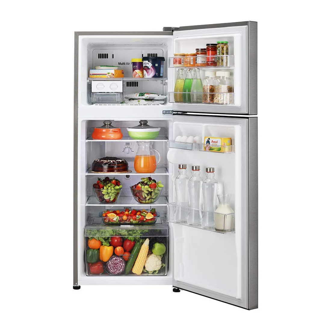 LG 260 L 2 Star Frost Free Inverter Double Door Refrigerator (GL-N292RDSY, Grey, Dazzle Steel) - Image 2