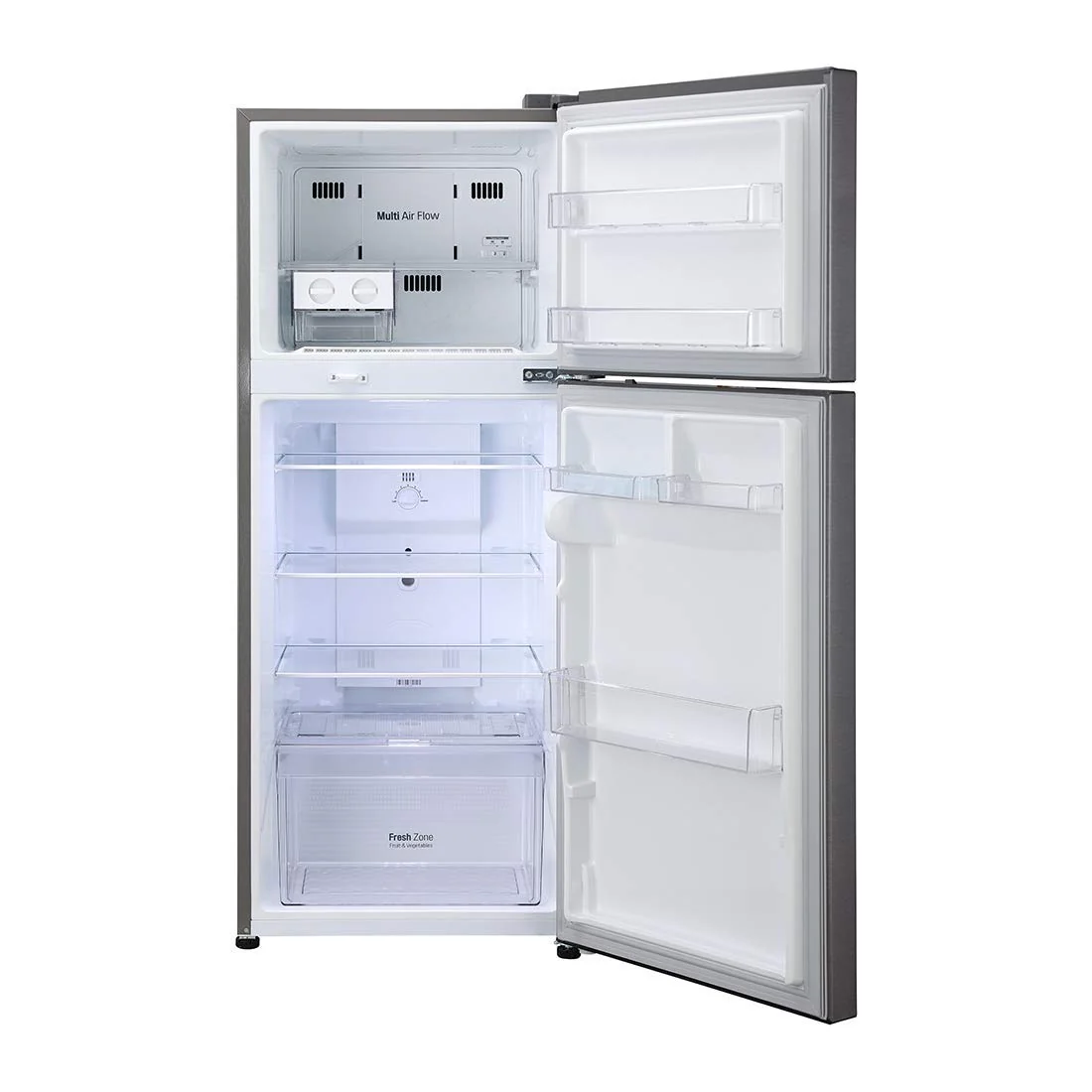 LG 260 L 2 Star Frost Free Inverter Double Door Refrigerator (GL-N292RDSY, Grey, Dazzle Steel) - Image 4