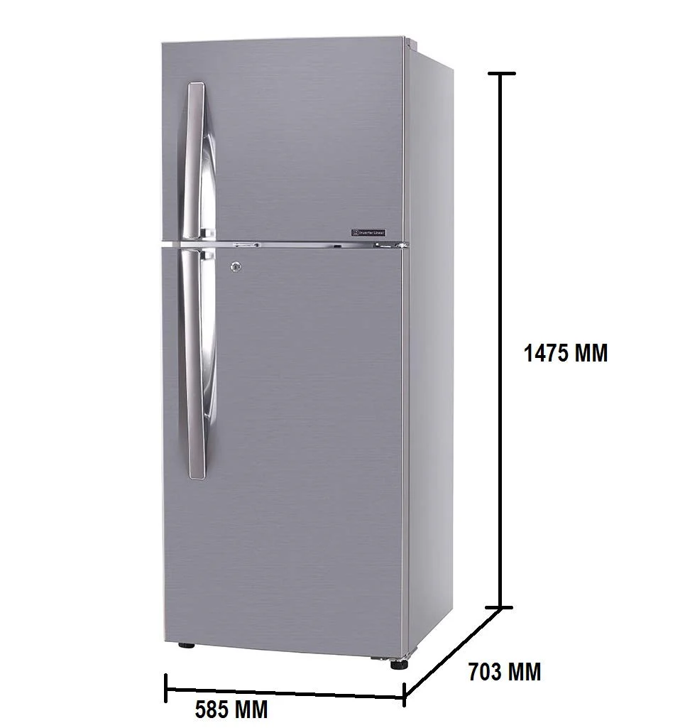 LG 260 L 3 Star Frost Free Double Door Refrigerator(GL-T292RPZY, Silver, Inverter Compressor) - Image 3