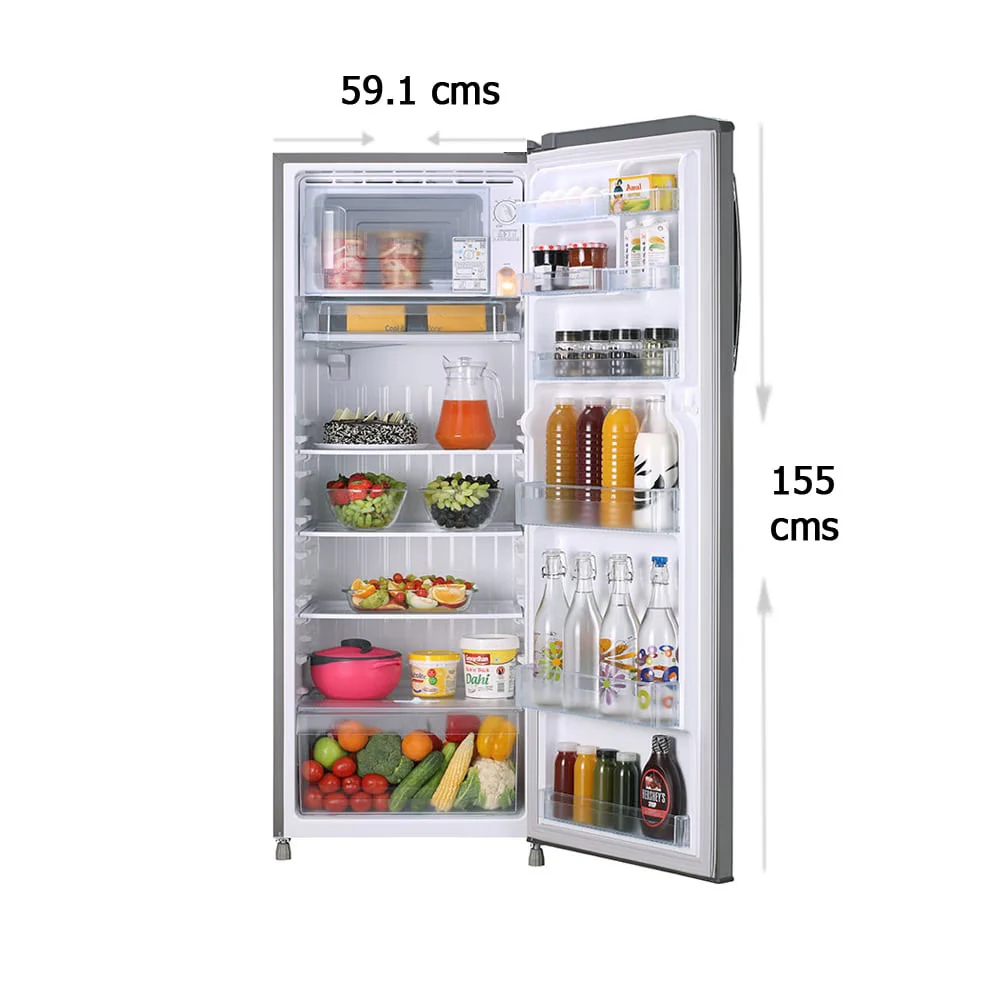 LG 261L Single Door Refrigerator, Smart Connect™, Solar Smart*, Shiny Steel Finish, 3 Star GL-B281BPZX - Image 2