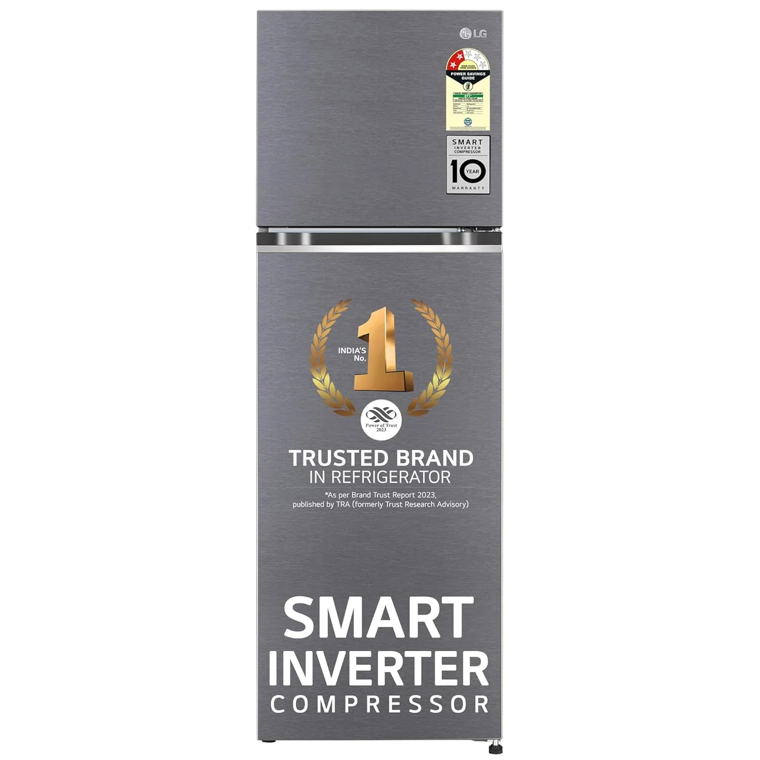 LG 272 L 2 Frost-Free Smart Inverter Compressor Double Door Refrigerator Appliance (GL-N312SDSY, Dazzle Steel, Express Freeze & Multi Air Flow Cooling, 2023 Model)