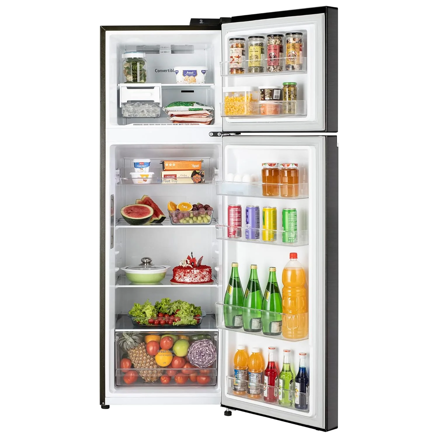 LG 272 L 3 Star Frost-Free Smart Inverter Wi-Fi Double Door Refrigerator Appliance (GL-T312TESX, Ebony Sheen, Convertible &amp; Door Cooling+, Gross Volume – 289 Ltr.) - Image 9