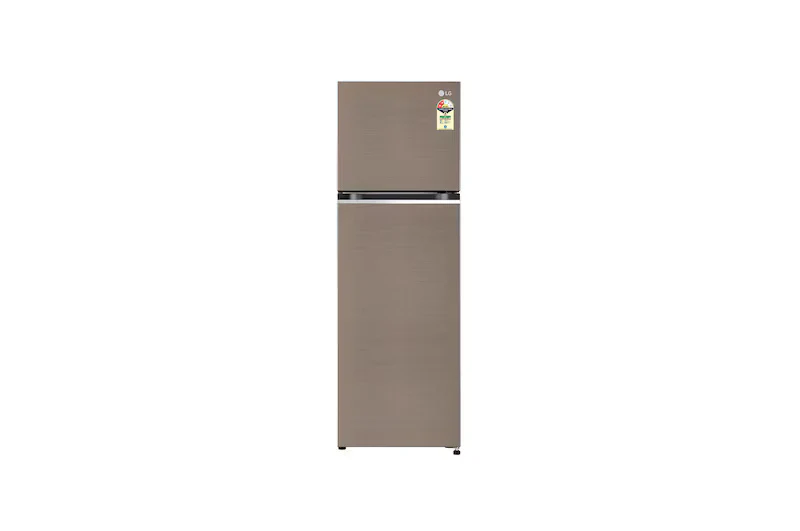 LG 272L Double Door Refrigerator, Smart Inverter Compressor. Auto Smart Connect, Fawn Steel, 2 Star GL-S312SFSY