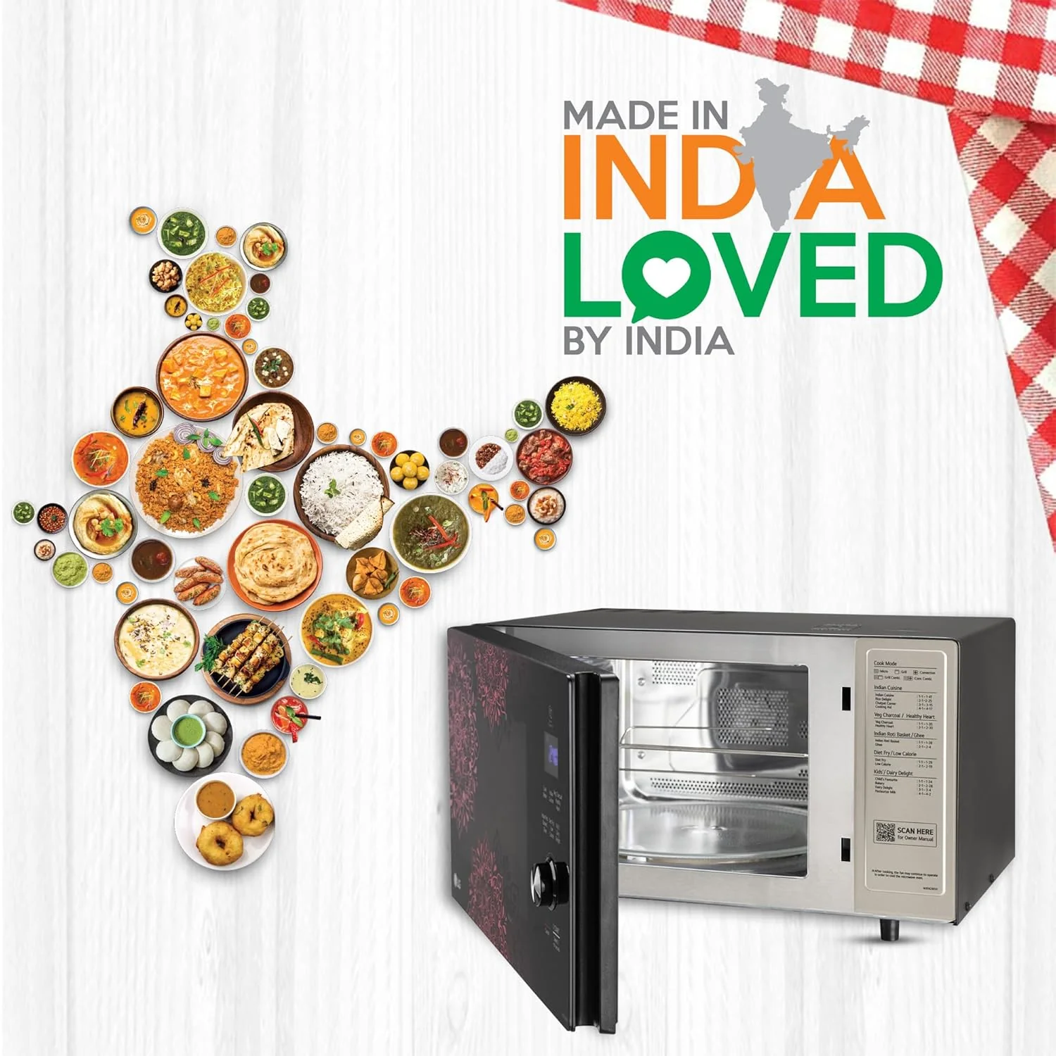 LG 28 L Charcoal Convection Healthy Microwave Oven (MJEN286VI, Black, Healthy Heart, Diet Fry, 360° Motorised Rotisserie &amp; 10 Yr. warranty) - Image 5