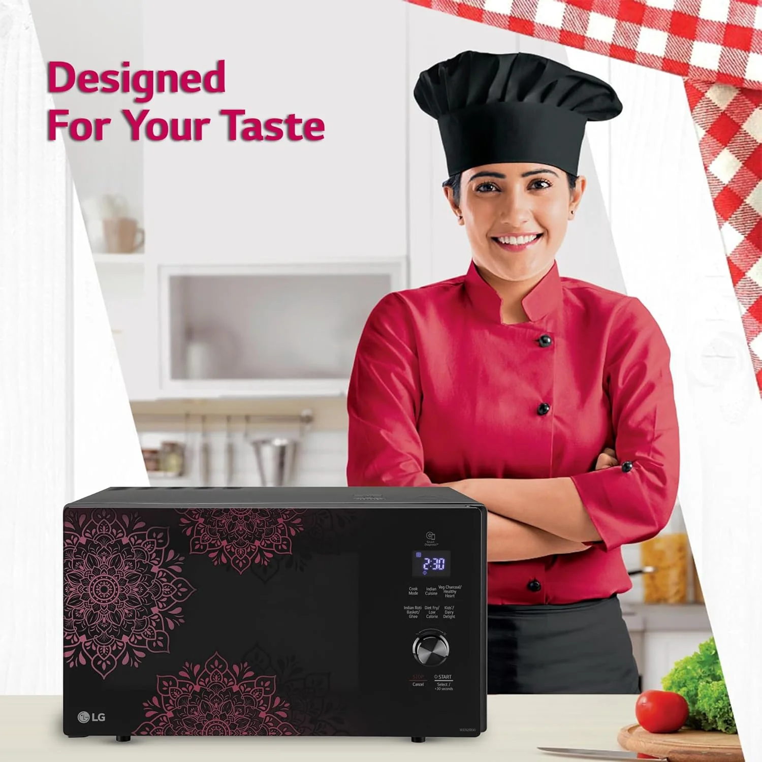 LG 28 L Charcoal Convection Healthy Microwave Oven (MJEN286VI, Black, Healthy Heart, Diet Fry, 360° Motorised Rotisserie &amp; 10 Yr. warranty) - Image 6